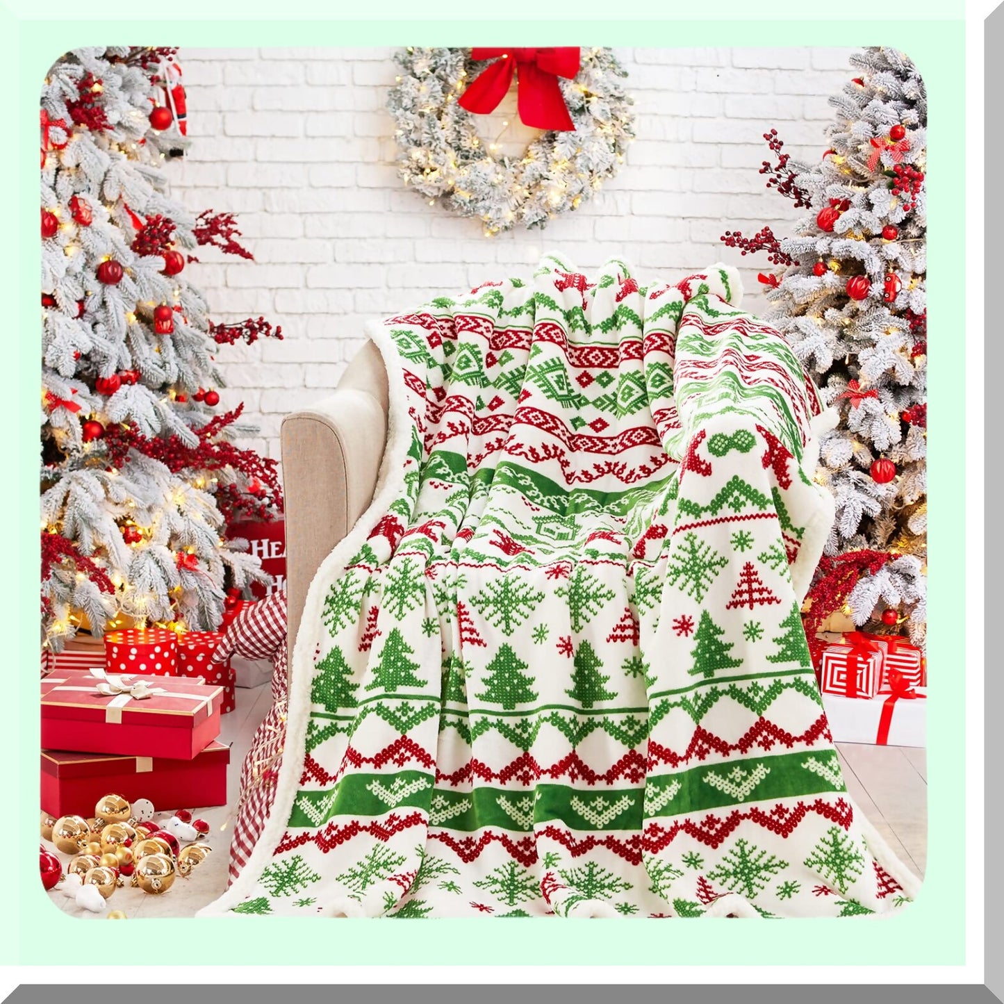 CozyTree Sherpa Fleece Blanket - Ultra Soft Fluffy Plush Throw for Couch, Bed, or Sofa, 50" x 60""