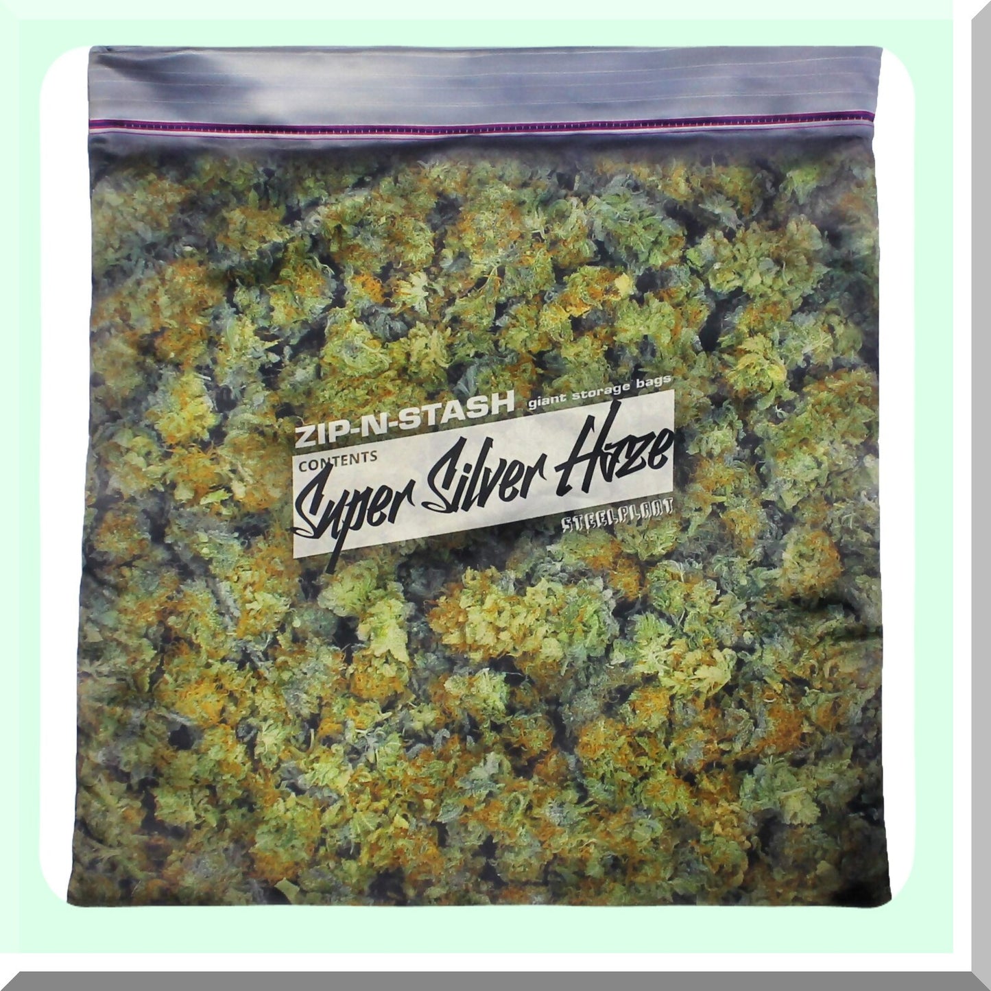 Silver Haze Secret Stash Pillowcase - Realistic Reefer Decorative Throw Cover with Hidden Compartment - Fits 18x18 Inch Insert - Giant Pillow