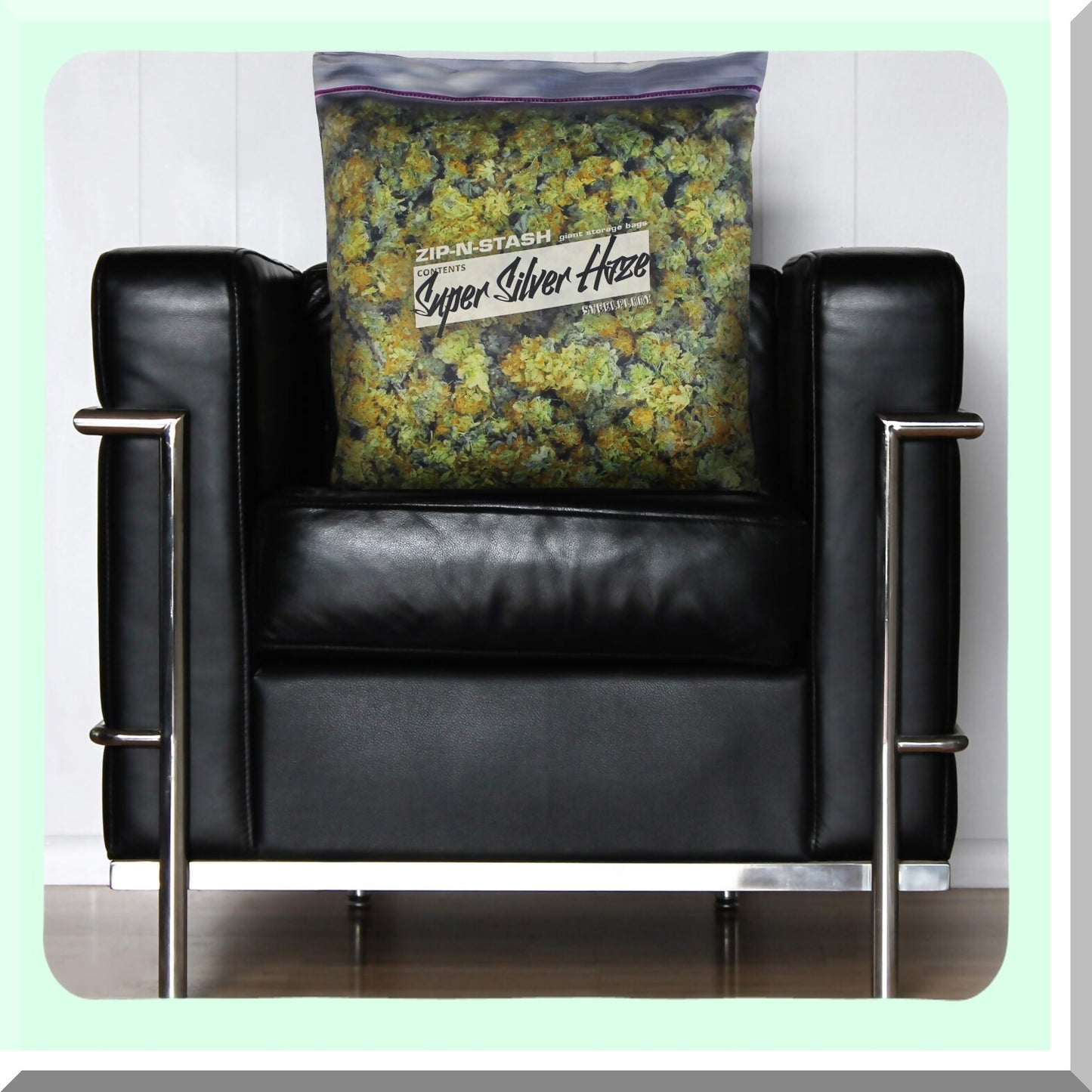 Silver Haze Secret Stash Pillowcase - Realistic Reefer Decorative Throw Cover with Hidden Compartment - Fits 18x18 Inch Insert - Giant Pillow