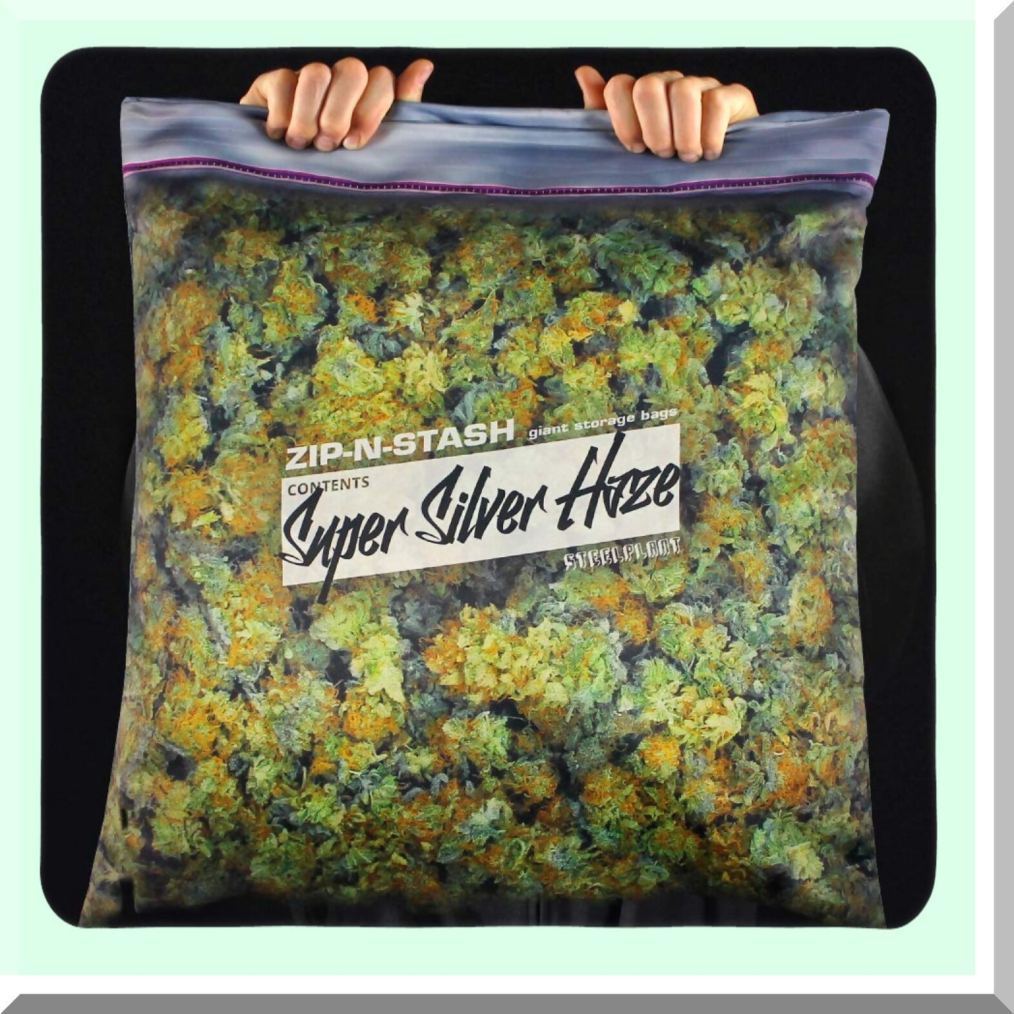 Silver Haze Secret Stash Pillowcase - Realistic Reefer Decorative Throw Cover with Hidden Compartment - Fits 18x18 Inch Insert - Giant Pillow