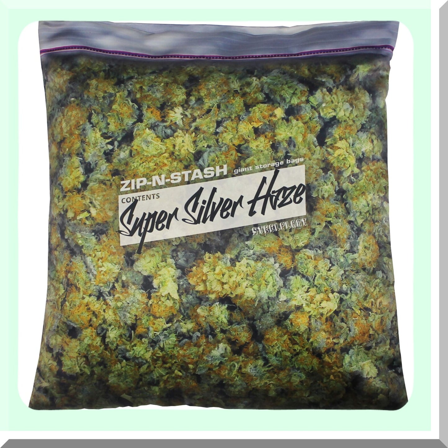 Silver Haze Secret Stash Pillowcase - Realistic Reefer Decorative Throw Cover with Hidden Compartment - Fits 18x18 Inch Insert - Giant Pillow