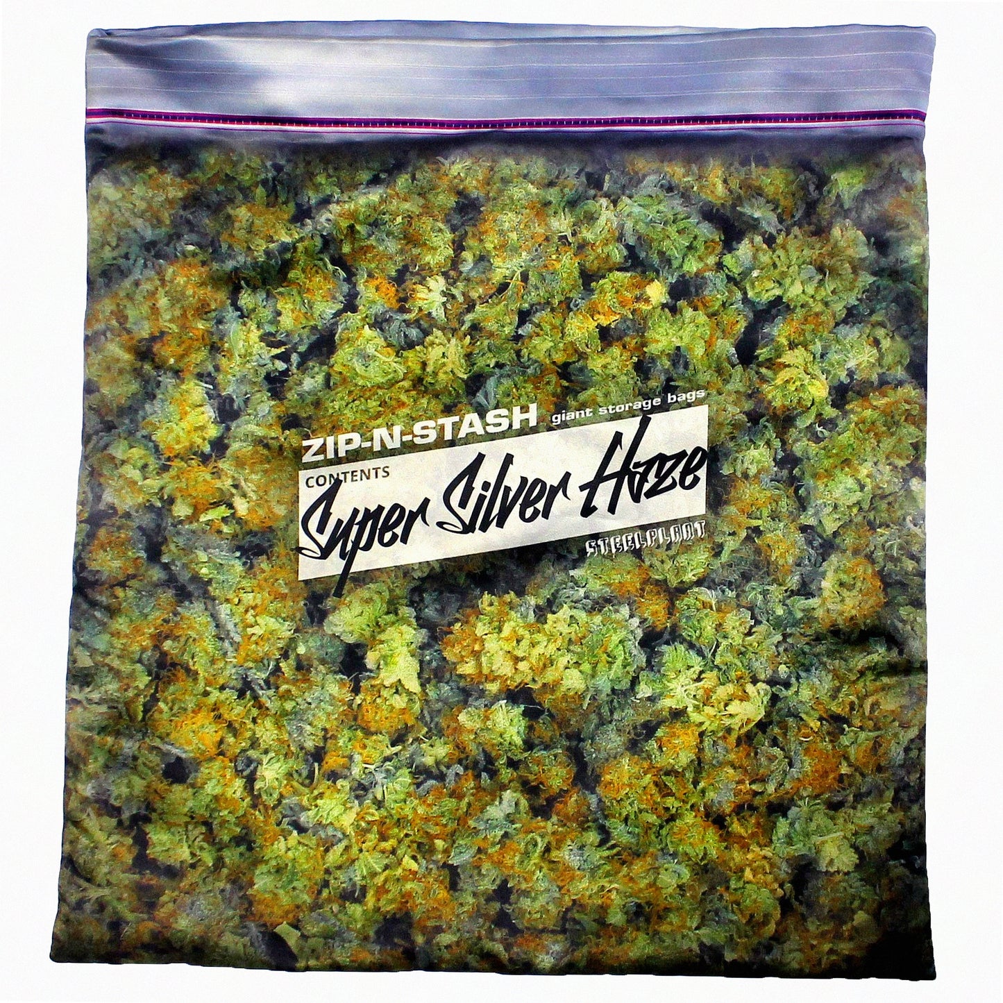 Silver Haze Secret Stash Pillowcase - Realistic Reefer Decorative Throw Cover with Hidden Compartment - Fits 18x18 Inch Insert - Giant Pillow