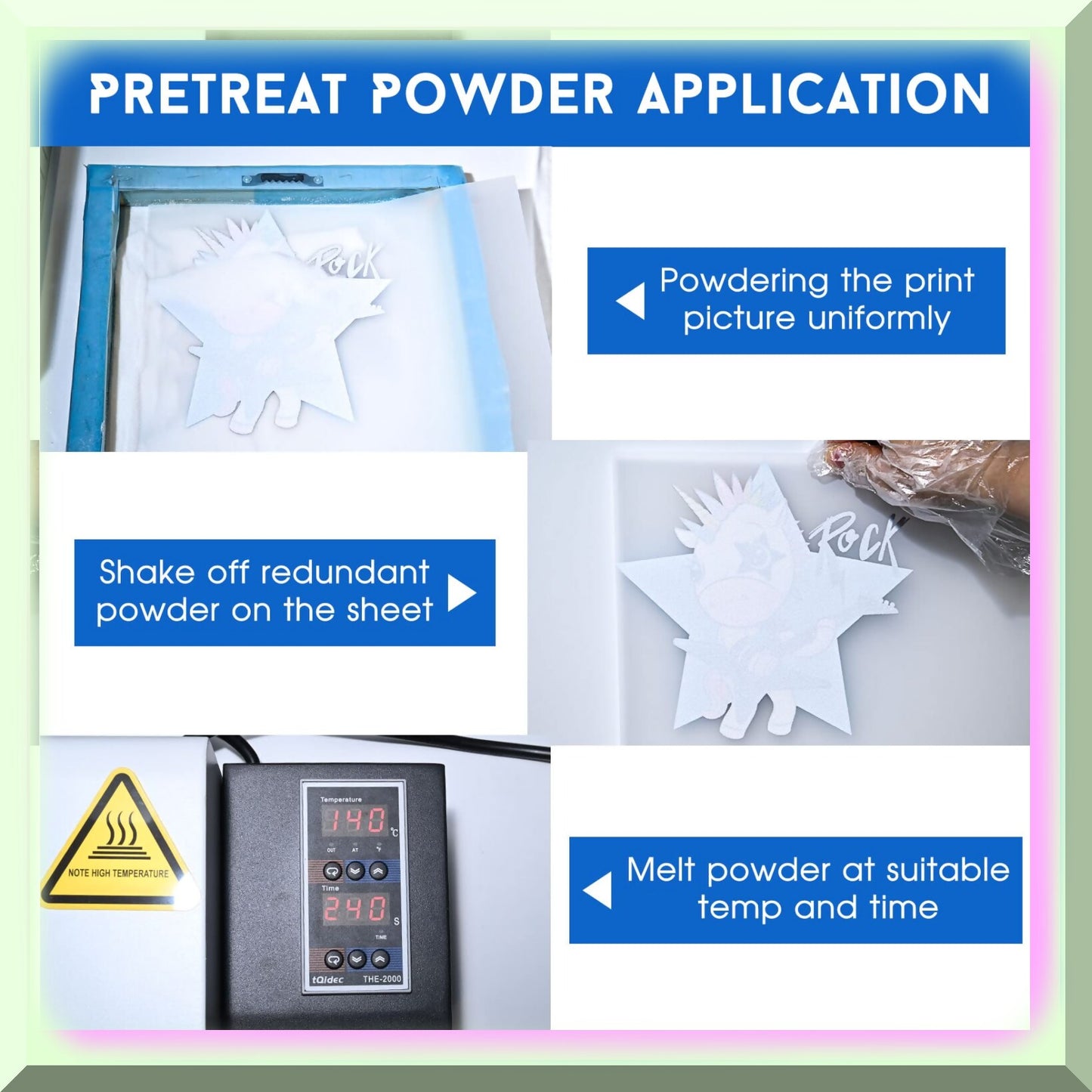 DTF Fusion Adhesive White 500g All-in-One DTF Powder