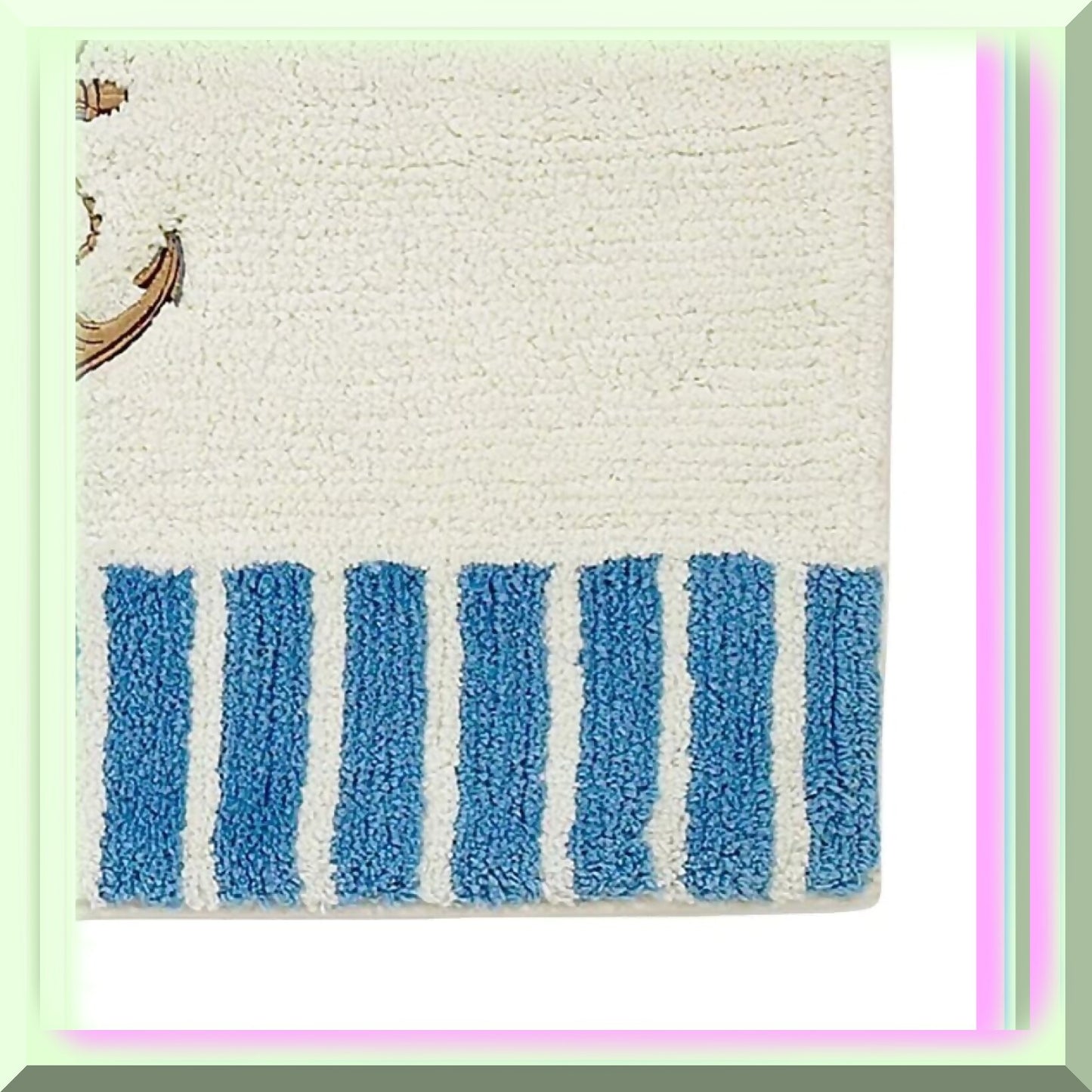 Bathroom Antigua Collection Multicolor Bath Rug