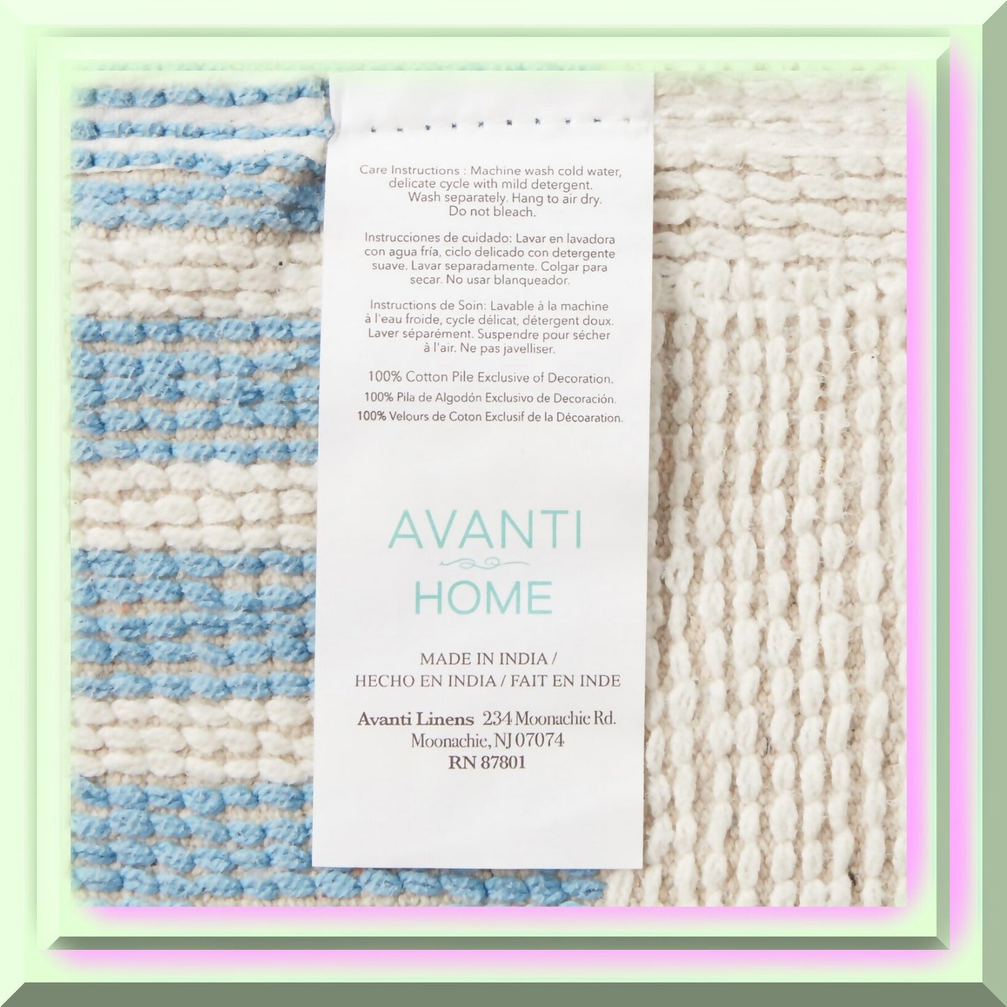 Bathroom Antigua Collection Multicolor Bath Rug