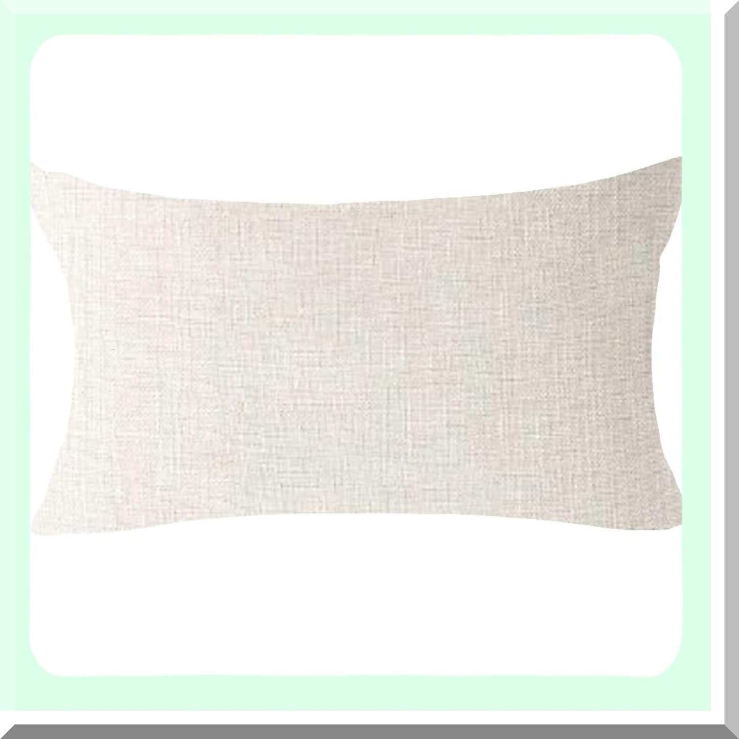 Winter Wonderland Pine Tree Decorative Pillow Cover - Snowy Merry Christmas Cushion Case for Outdoor Home Sofa - 12x20 Inch Cotton Linen - Light Green