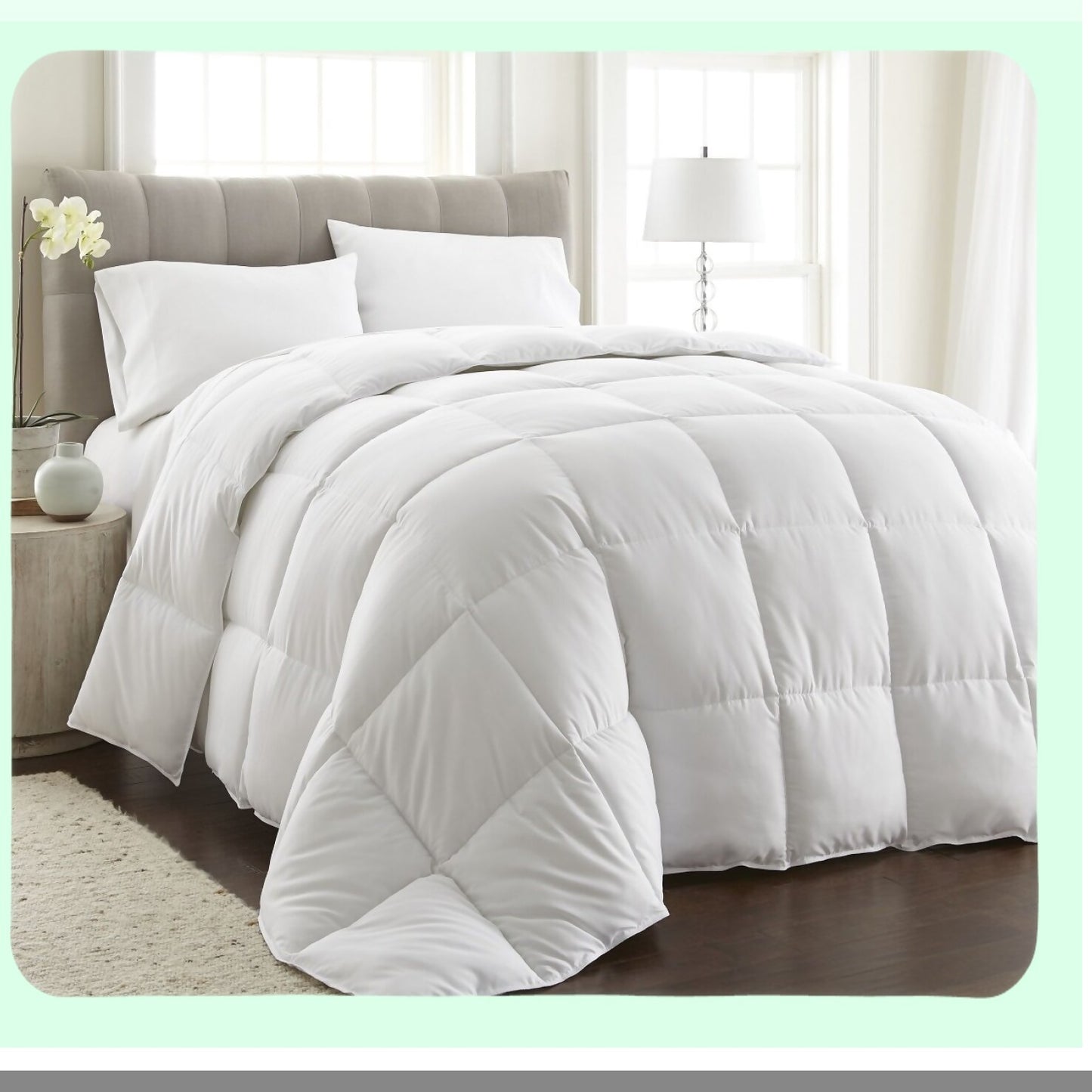 CozyCloud Oversized Queen Comforter - Ultra Light Warmth White Down Alternative Duvet Insert for Luxurious Sleep Experience