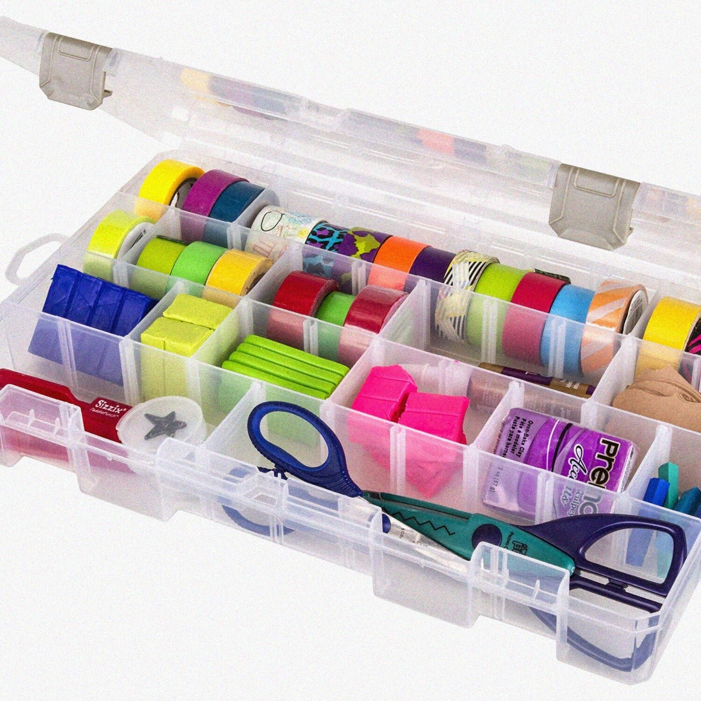 Large Solutions Box with Dividers, Clear, 1