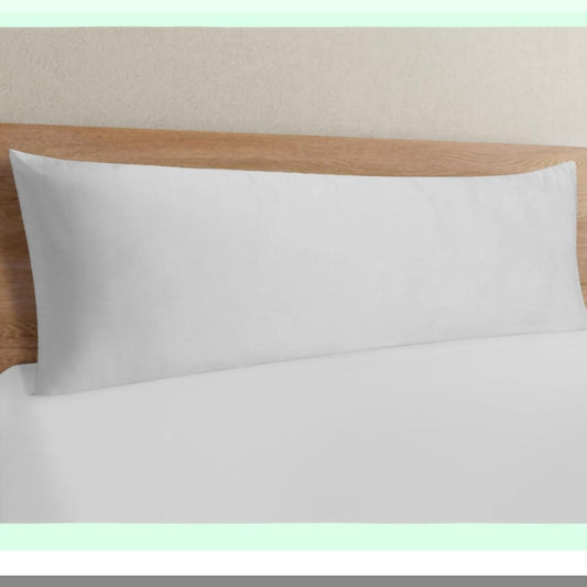 Luxury Lyocell Silk Body Pillowcase - Envelope Closure, 100% Alternative Silk, Hair Care, 21 x 54, White - Soft, Smooth, Hypoallergenic