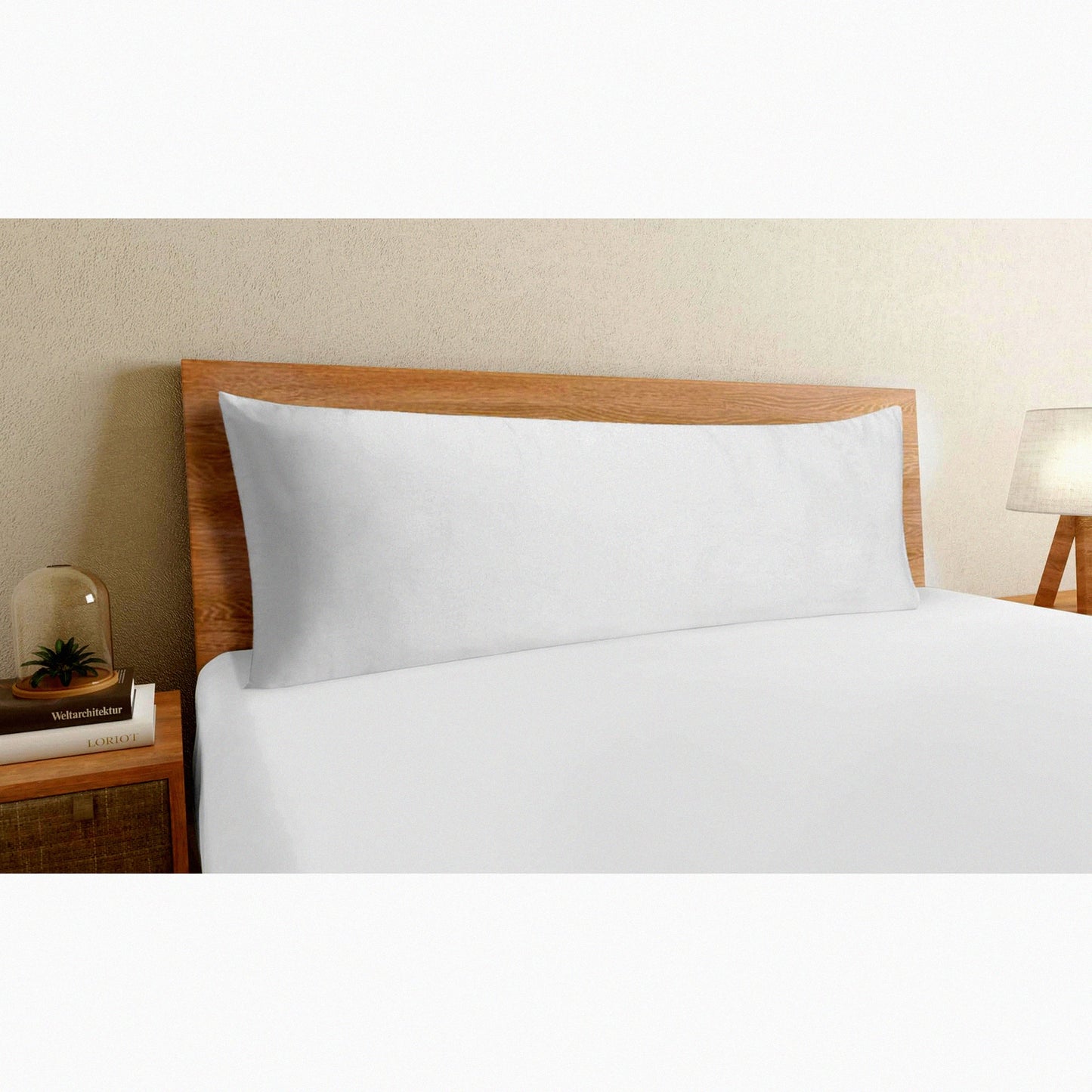 Luxury Lyocell Silk Body Pillowcase - Envelope Closure, 100% Alternative Silk, Hair Care, 21 x 54, White - Soft, Smooth, Hypoallergenic