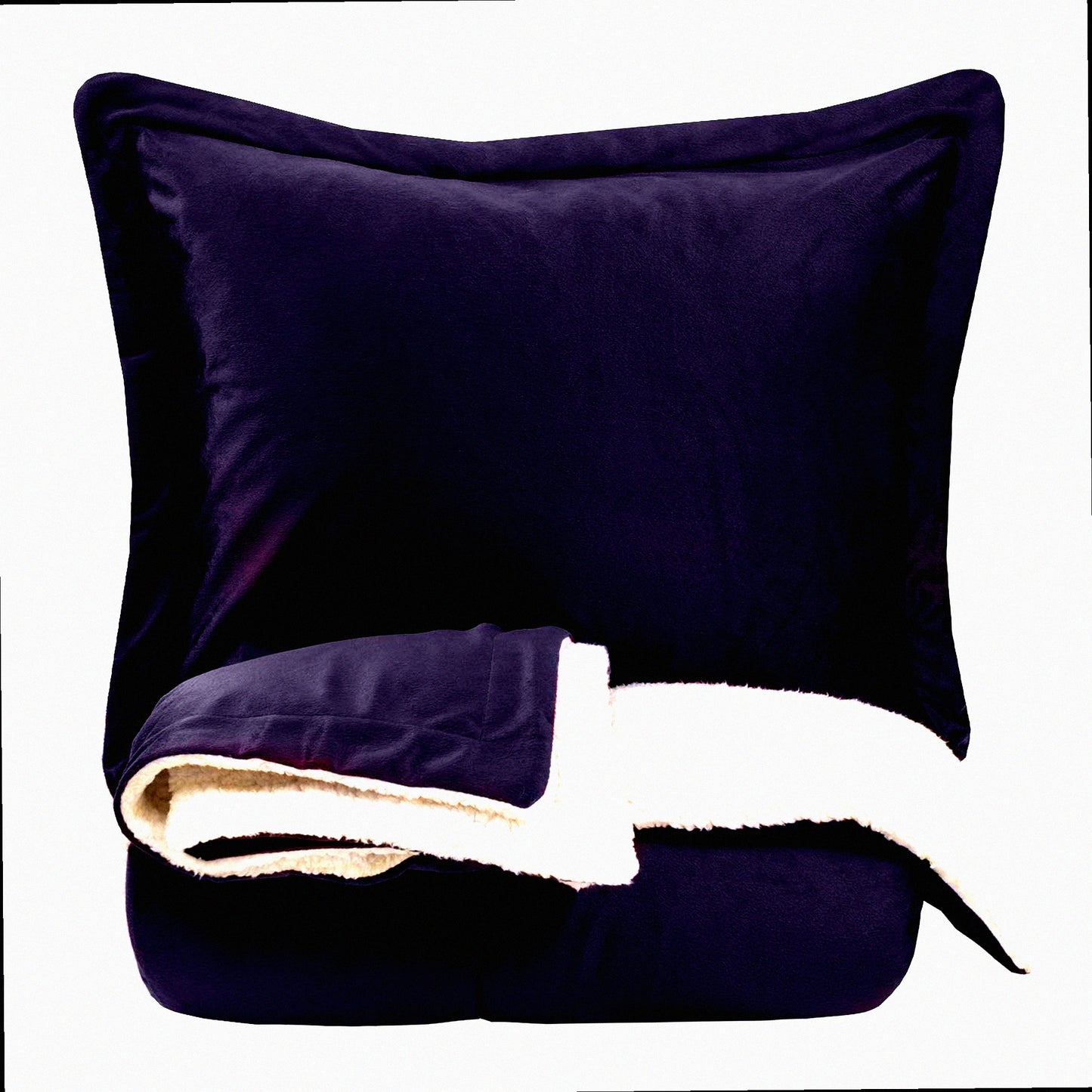 Luxury Sherpa Plush Bedding Set - Cozy Comforter, Soft Blanket, Warm Throw - King, Queen, Twin Sizes - Bedroom Decor, Home Essentials, Winter Bedding