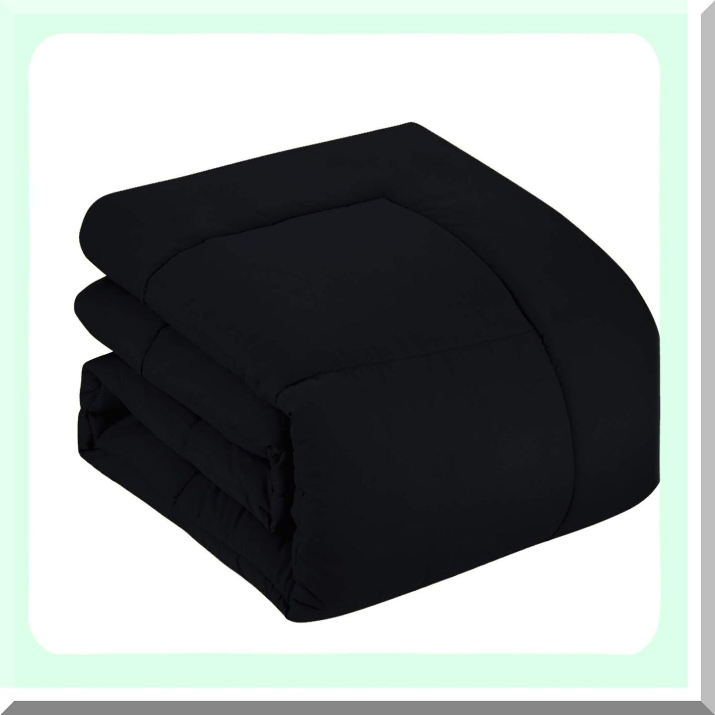 Plush Loft All Season Comforter - Queen Size Black Duvet Insert with Microfiber Fill for Luxurious Warmth and Cozy Bedding