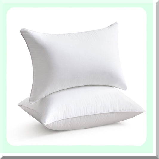 Cotton Comfort Lumbar Pillow Inserts - Set of 2 | Rectangle Square Sofa Decorative Insert Pair | White Couch Cushion - 14 x 22 Interior Pillow