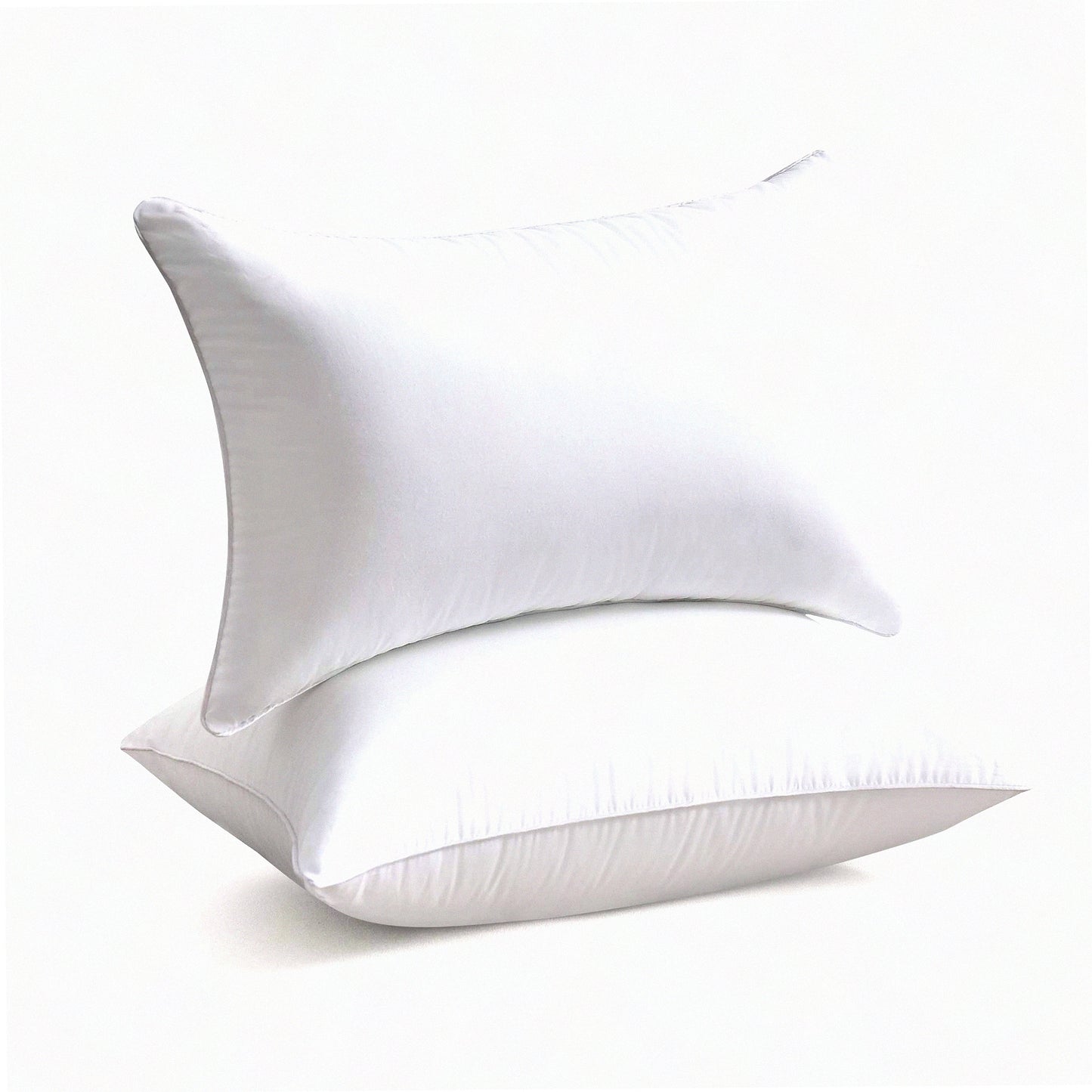 Cotton Comfort Lumbar Pillow Inserts - Set of 2 | Rectangle Square Sofa Decorative Insert Pair | White Couch Cushion - 14 x 22 Interior Pillow