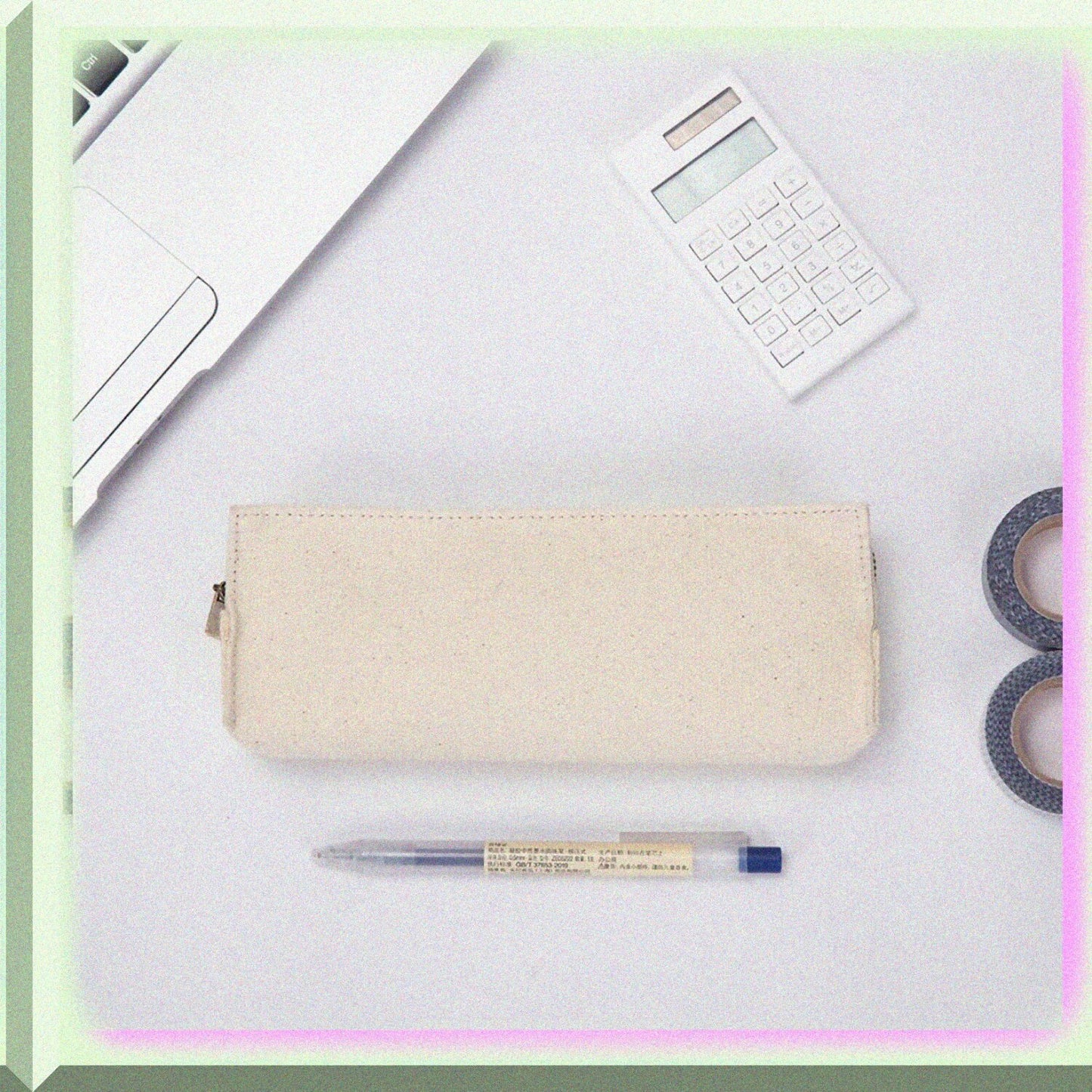 Red Canvas Pencil Case S