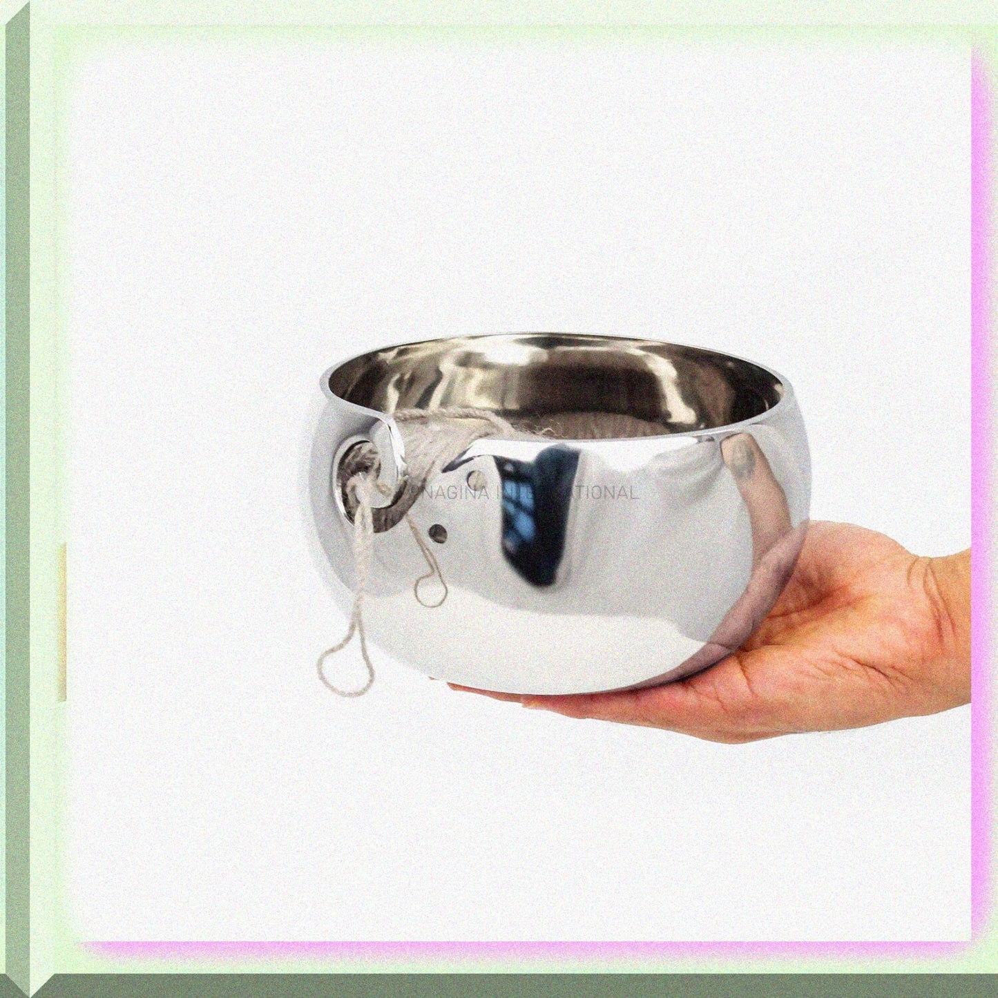 Unbreakable Aluminum Yarn Storage Bowl 7x7x4