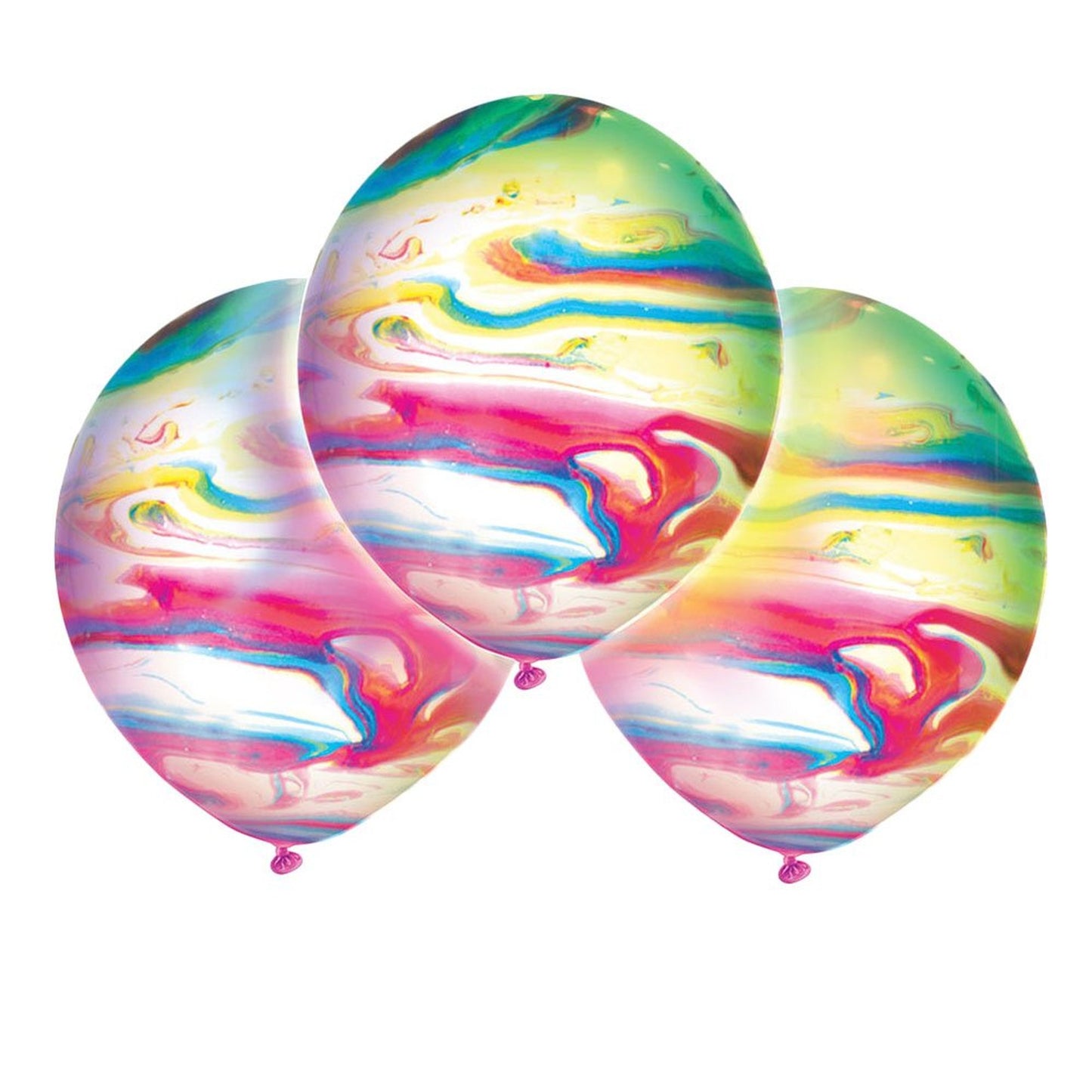 Light-Up Marble Latex Balloons 9" for Parties