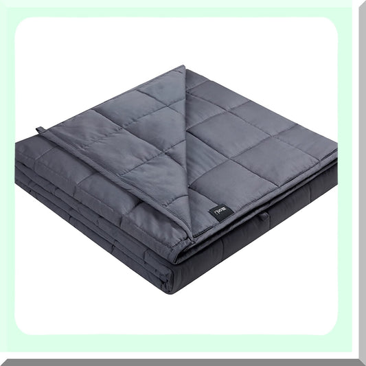DreamEase Weighted Blanket - 20lbs, 60''x80'' Queen Size, Dark Grey, High Breathability, Soft Material with Premium Glass Beads for Adults and Kids