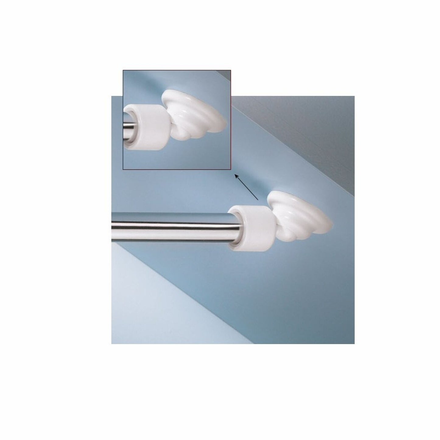 Angled Shower Rod Mount for Sloped Walls