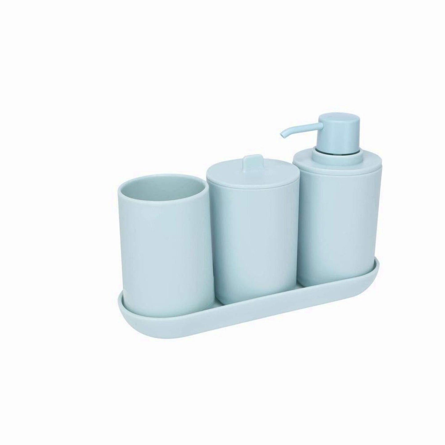 Cade 4-Piece Bathroom Accessory Set Soft Aqua