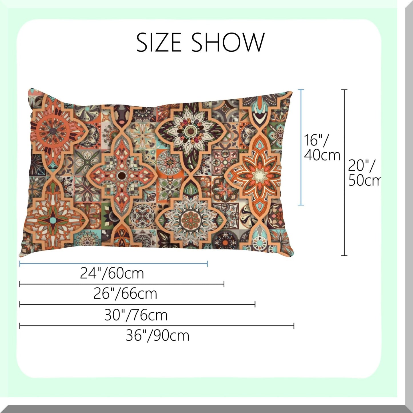 Bohemian Paisley Stripe Pillowcase Set - Vintage Ethnic Orange Brown Pillowcover Protector Sham Standard Size 20x26 Zippered - Pack of 2