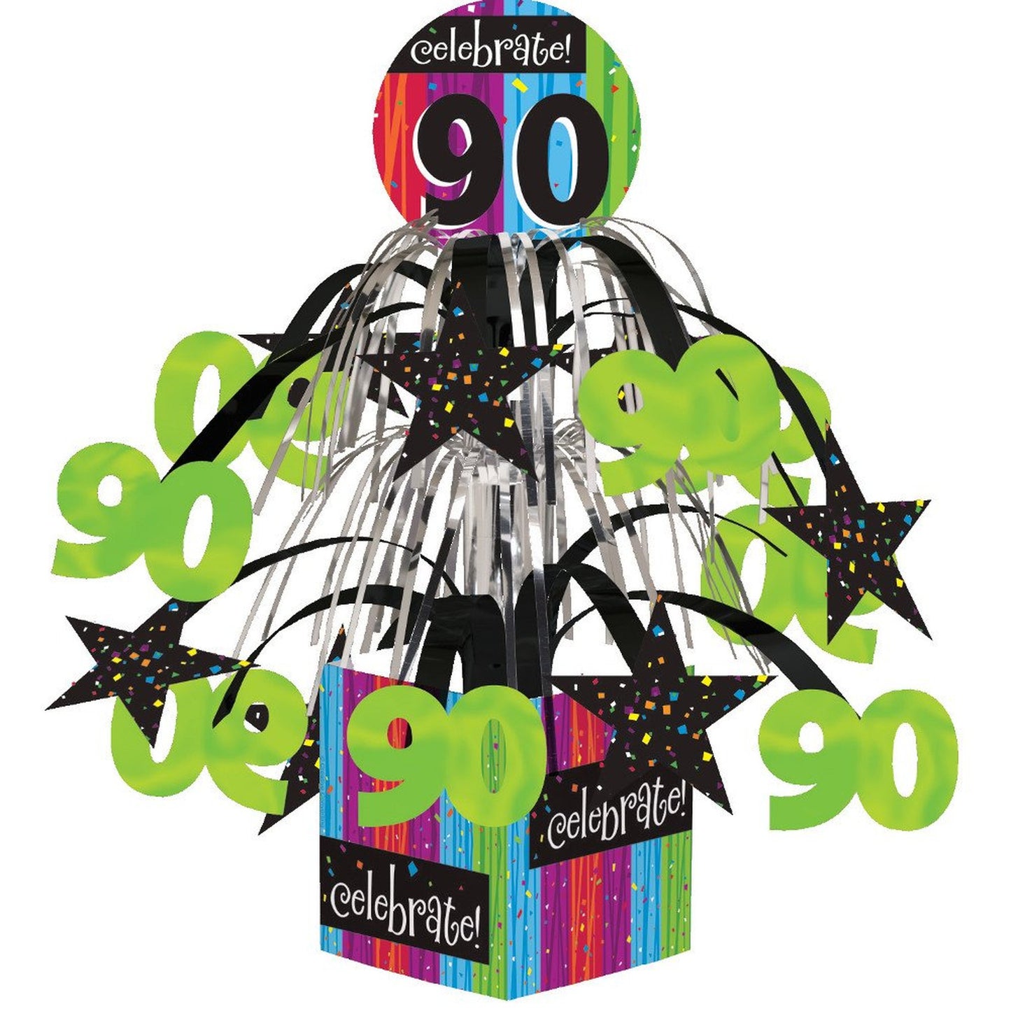 Metallic F Cascading Centerpiece for Milestone Celebrations