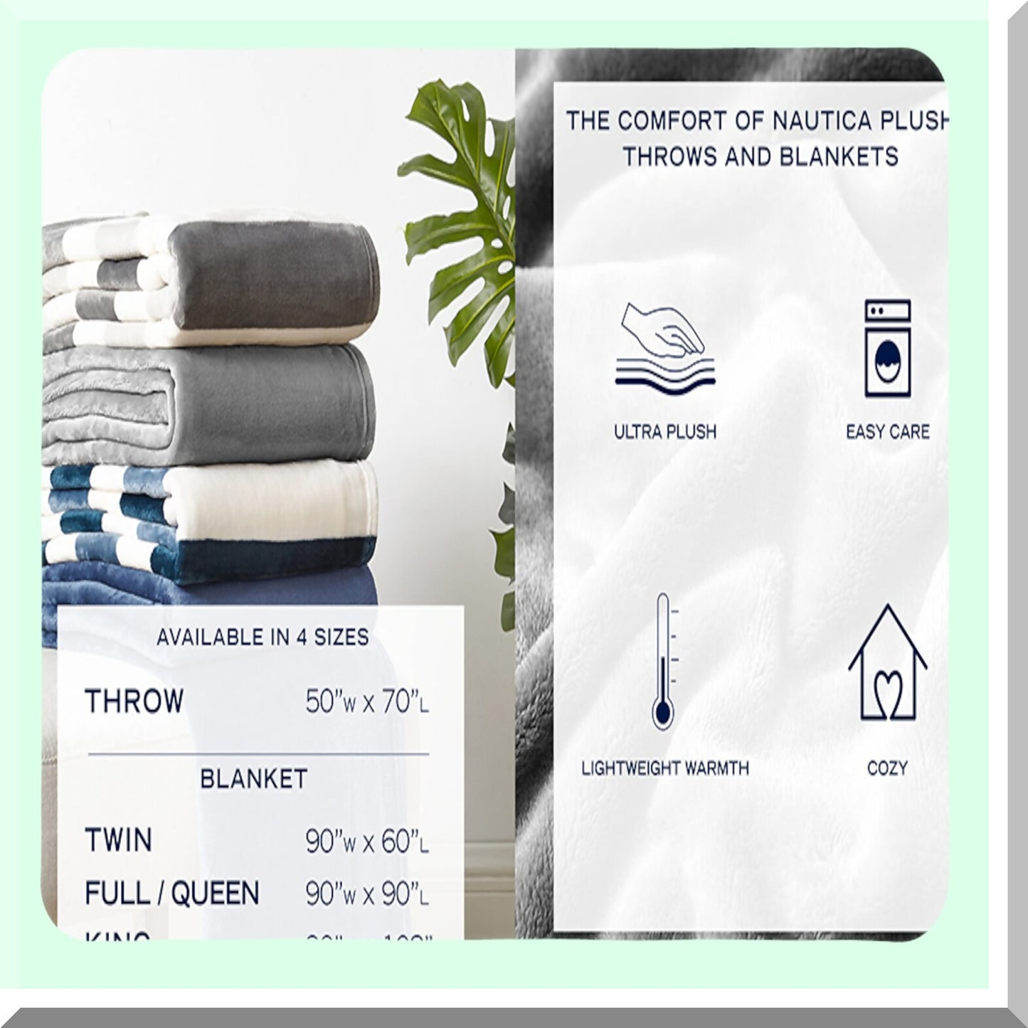 UltraSoft Queen Fleece Blanket - Warm & Cozy Solid Grey Bedding for Home Decor