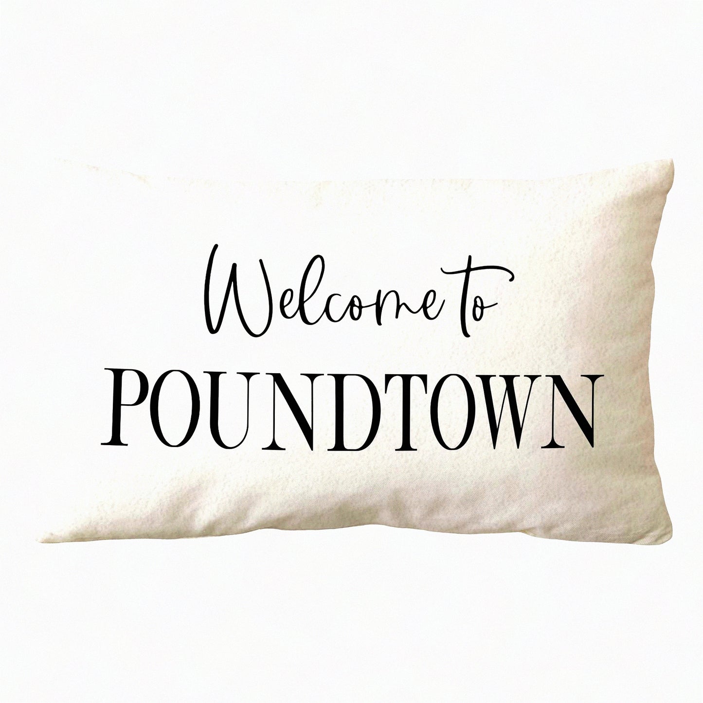 Poundtown Pillowcase Set - Funny Couple Wedding Decor, Inappropriate Adult Gift, Welcome to Poundtown Throw Pillow Cover 12x20, Home Room Decoration