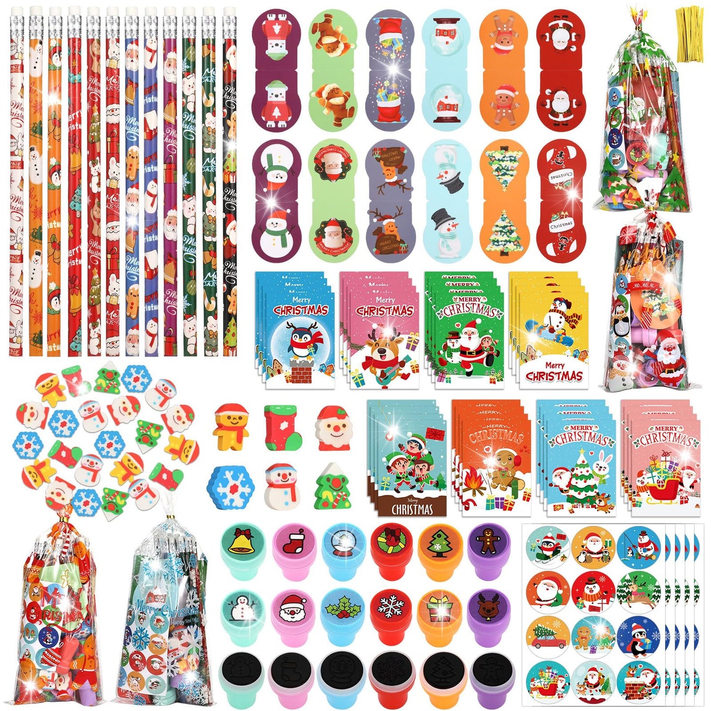 240Pcs Kids Stationery Party Favors Bulk Set for Gifts and School