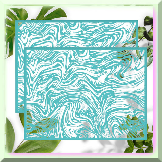 SilkPrintPro Marble Mesh Kit 2 Self-Adhesive Stencils