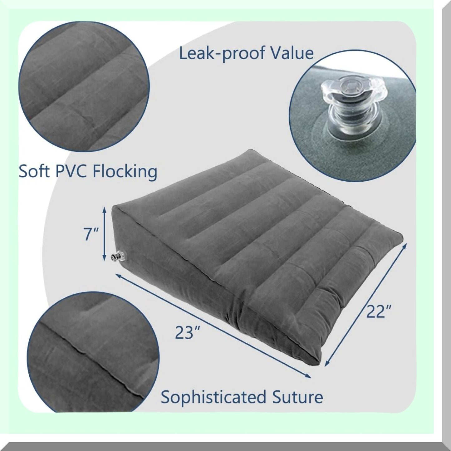 TravelEase OrthoRest Inflatable Bed Wedge - Portable Sleeping Support for Bedridden, Disabled, Elderly, Acid Reflux Patients.