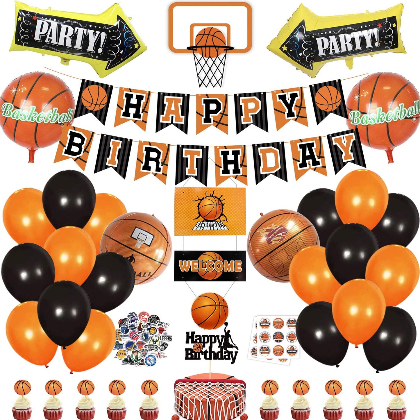 Basketball Party Decorations for Birthday Celebration