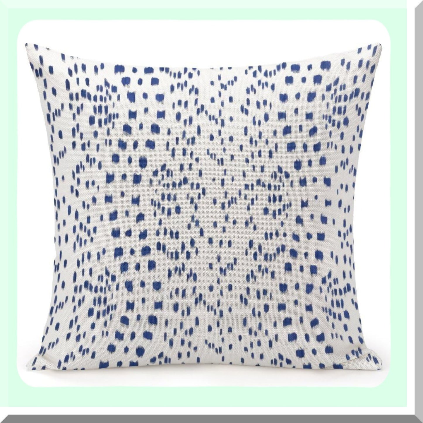 Blue Touches Modern Decorative Pillow Cover - 18"X18"