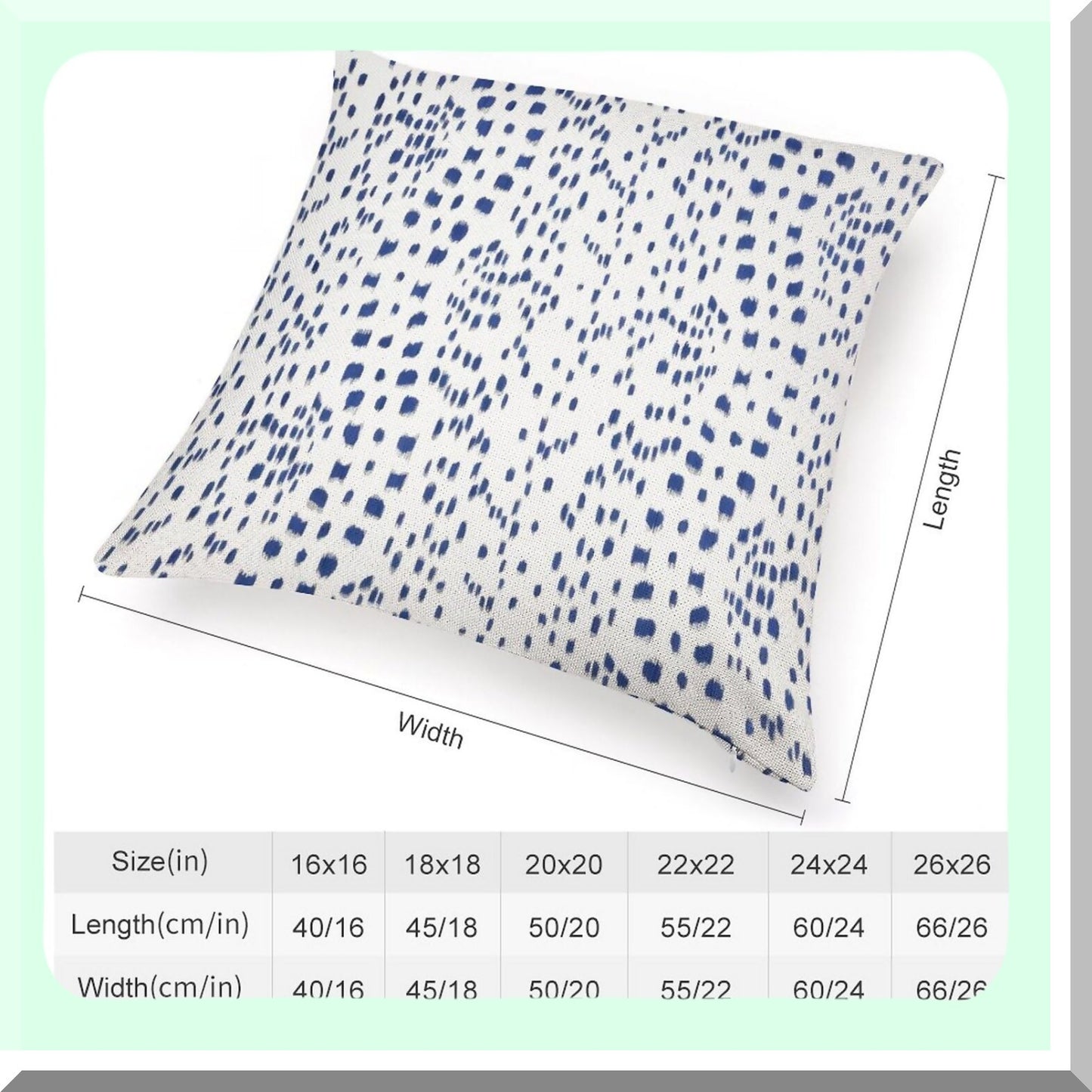 Blue Touches Modern Decorative Pillow Cover - 18"X18"