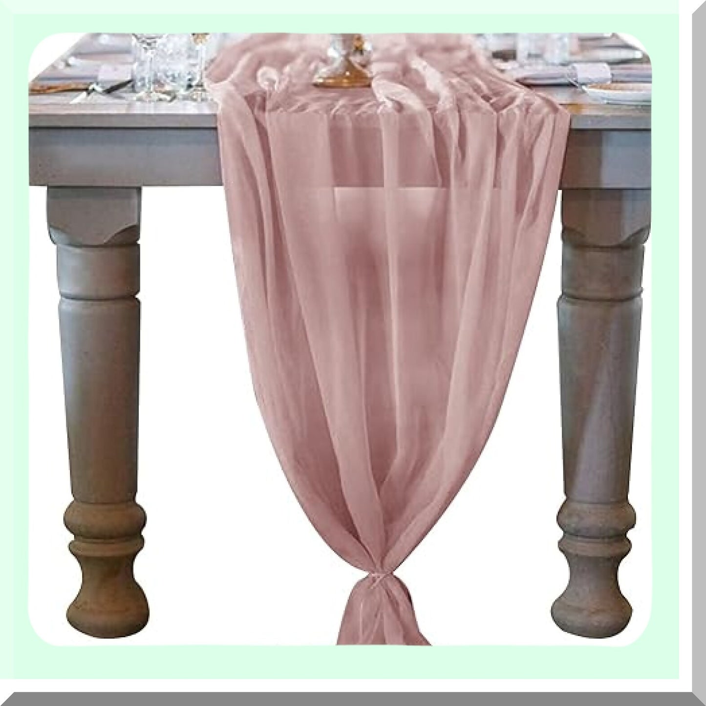 Elegant 29x120 Inch Chiffon Table Runner for Events