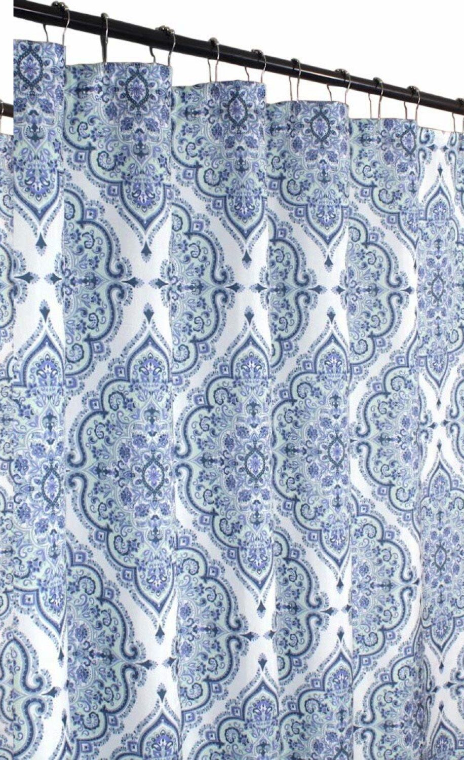 Fabric Shower Curtain 72x72 Floral Geometric Damask