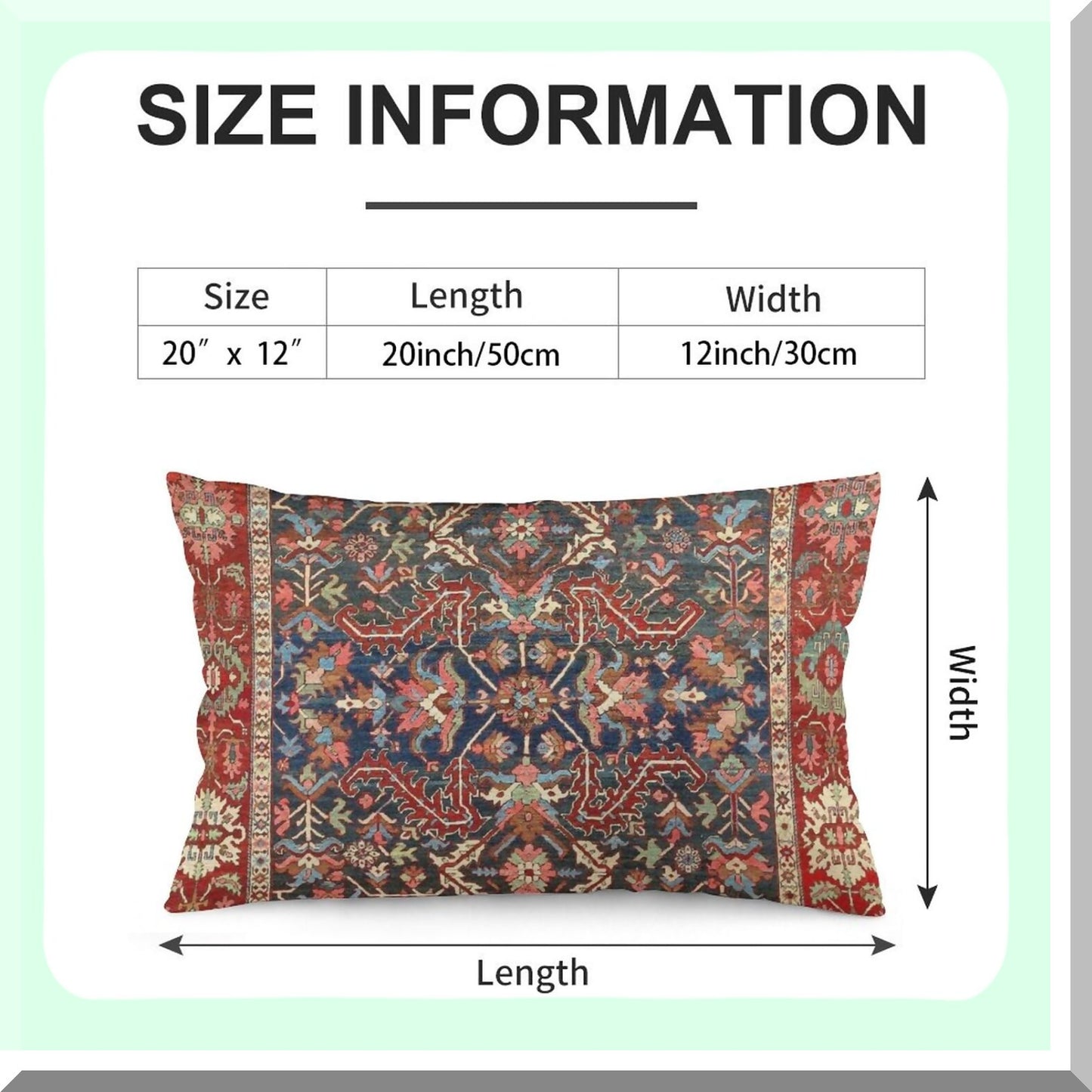 Floral Persian Velvet Pillow Covers - Antique Print Decorative Cushion Cases for Home Living Room Bed Couch Car - Soft Throw Pillowcases 12"x20"