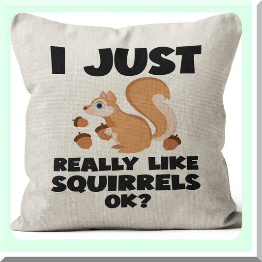 Squirrel Haven Pillow Cover 18x18 for Animal Lovers