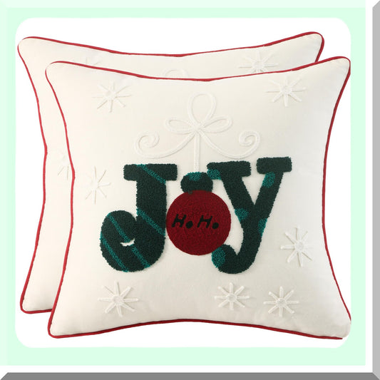 Winter Joy Snowflake Cushion Cover Set 18x18 Inch
