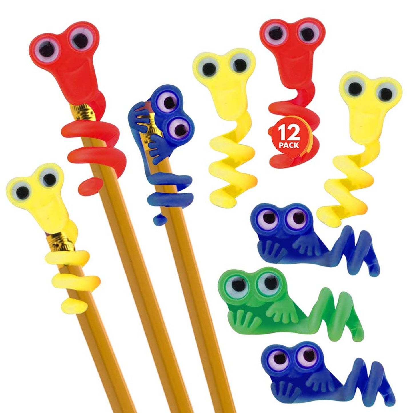 Wiggly Pencil Wraps for Kids Set of 12