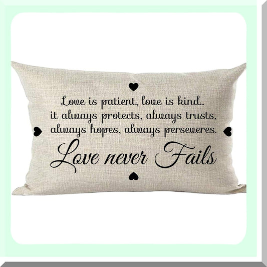 Patience Trust Decorative Lumbar Pillow Cover 12x20 Inch