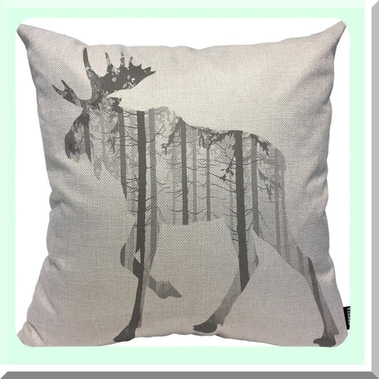 Majestic Moose Run Pillow Cover 20x20 Compatible with Elk Cushion