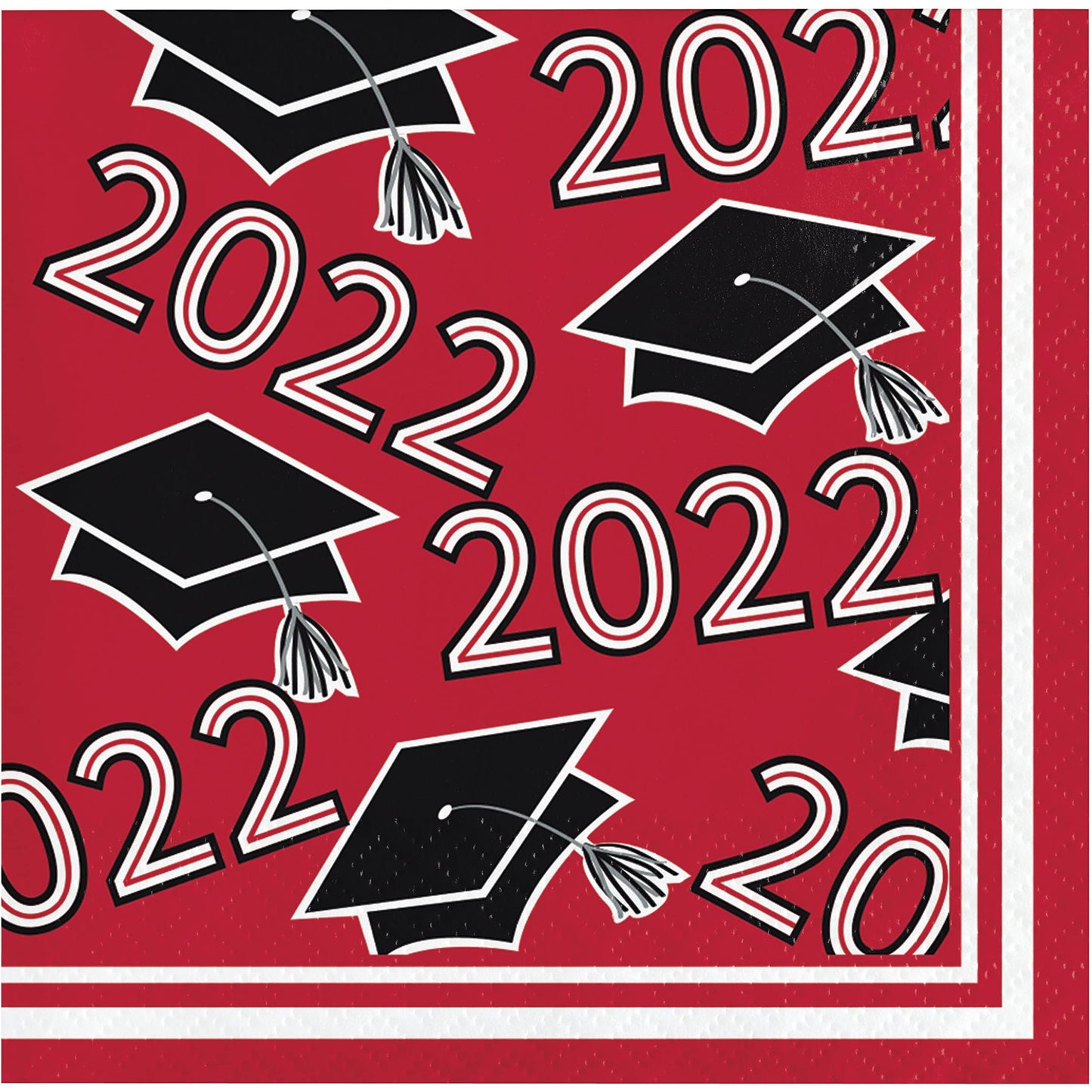 Red Party Essentials Beverage Napkins - Pack of 2022, 5" - Ideal for Parties, Events, and Celebrations - Absorbent and Durable - Bulk Pack
