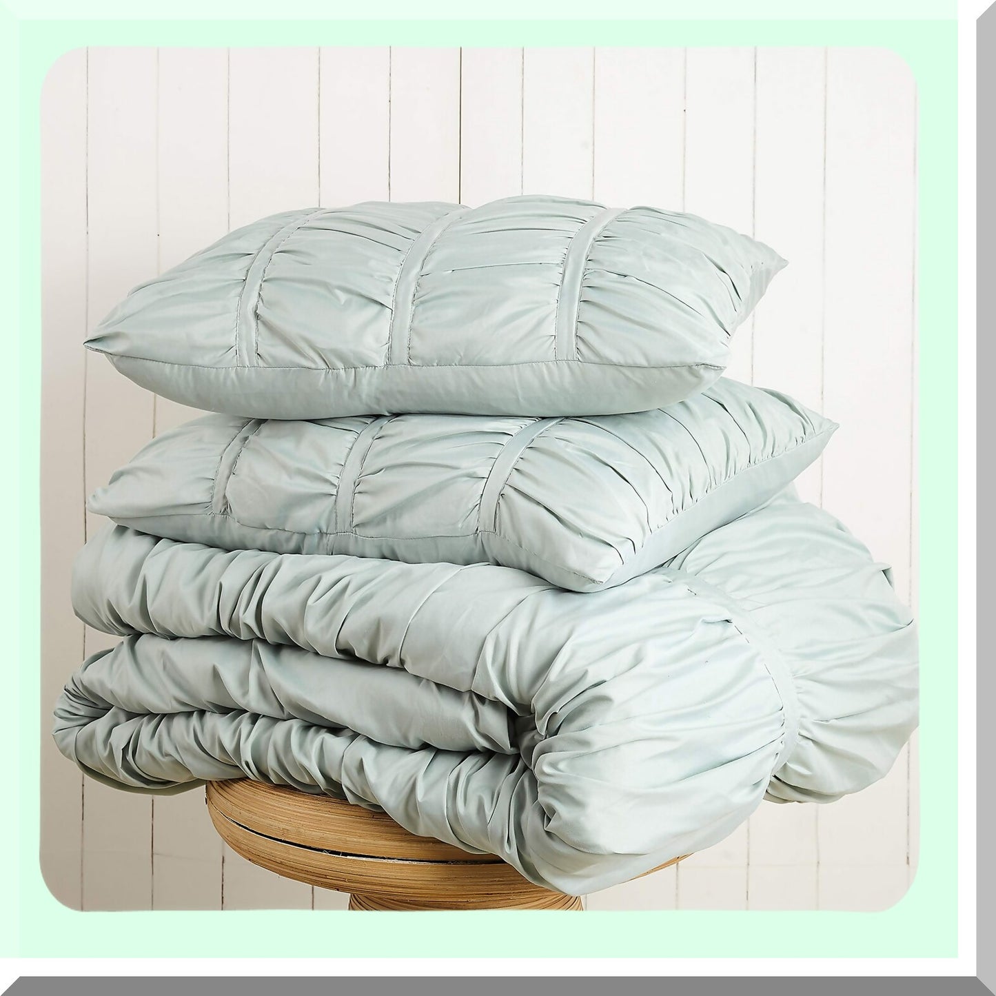 Blue Sky Serenity 3-Piece Comforter Set - Full/Queen - Soft Texture - Light Blue - Cozy Bedding - Relaxing Sleep - Bedroom Decor - Top Quality Materials - All Season Comforter - Machine Washable