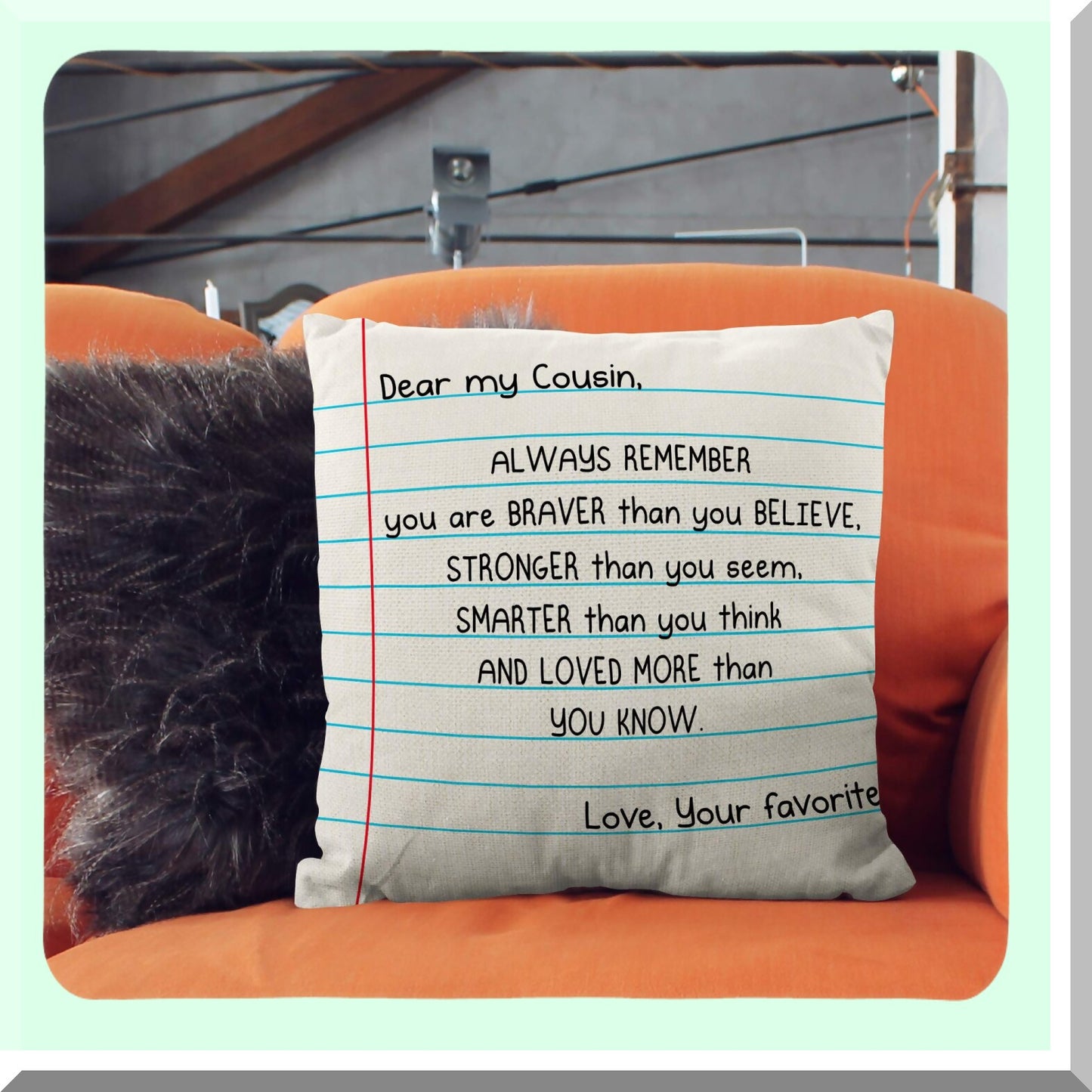 Bestie Linen Pillow Cover - 18x18 Cousin Gift for Women, Birthday Gifts for Cousins - Make The Best Friends - Set of 2 Cousin Gift Pillow Covers