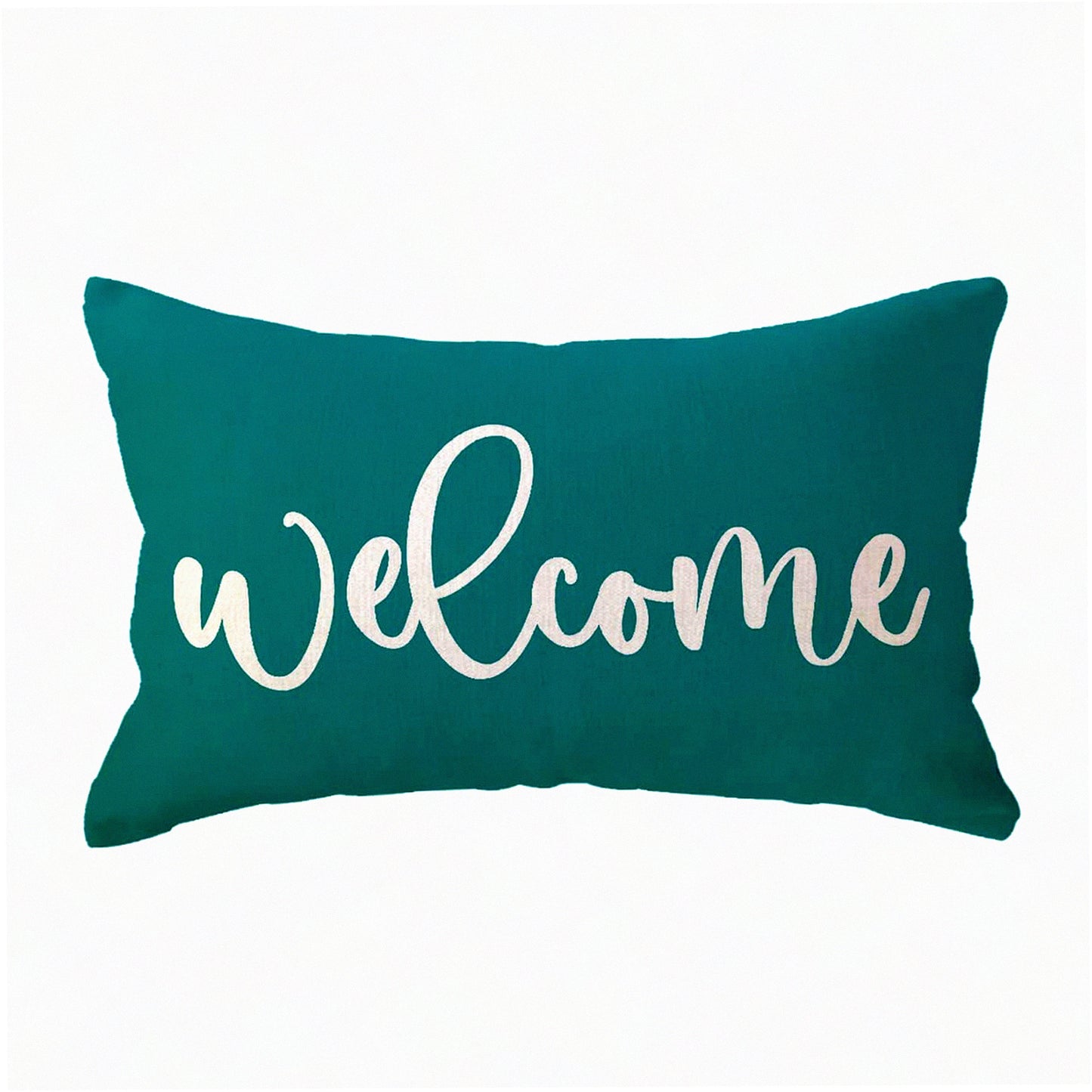Rustic Farmhouse Lumbar Pillow Covers - Decorative Rectangular Cushion Cases for Front Porch - Green Waist Pillowcases - Housewarming Gift