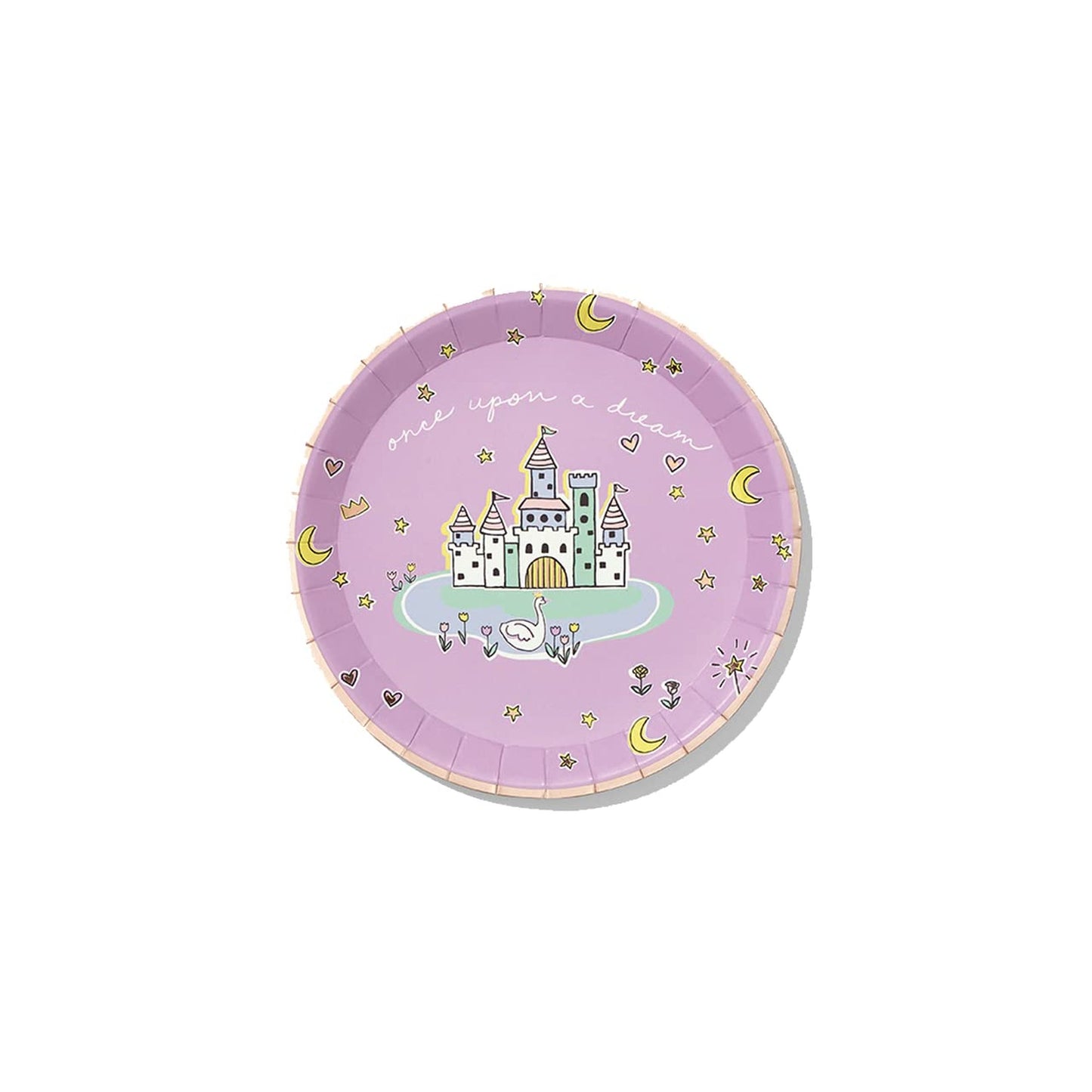 Purple Princess Party Plates - Set of 10 Small Plates for Birthday, Baby Shower & More. Ideal Princess Party Decorations - 7.25" Plates for Royalty-themed Events.