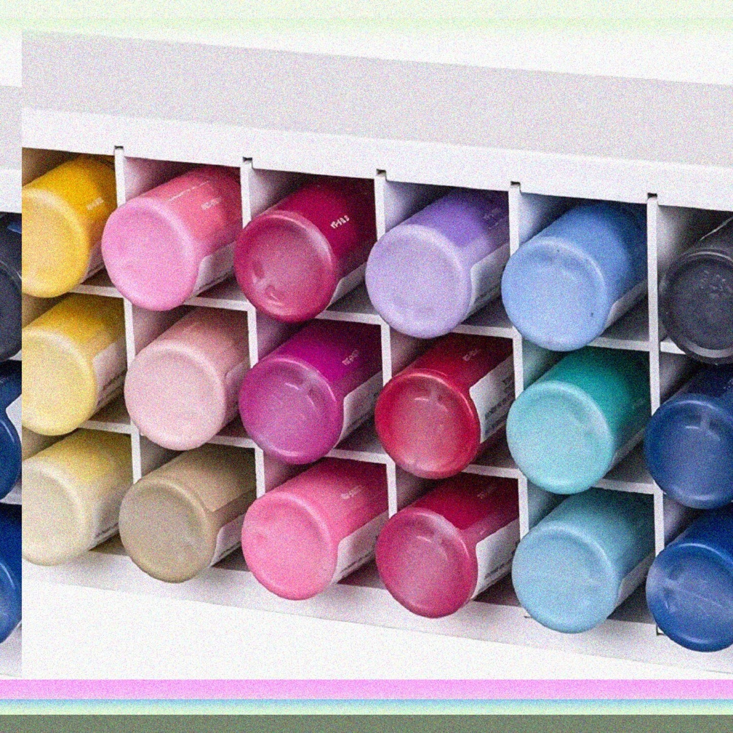 6828AG Paint Storage Tray, 21 Compartments, White
