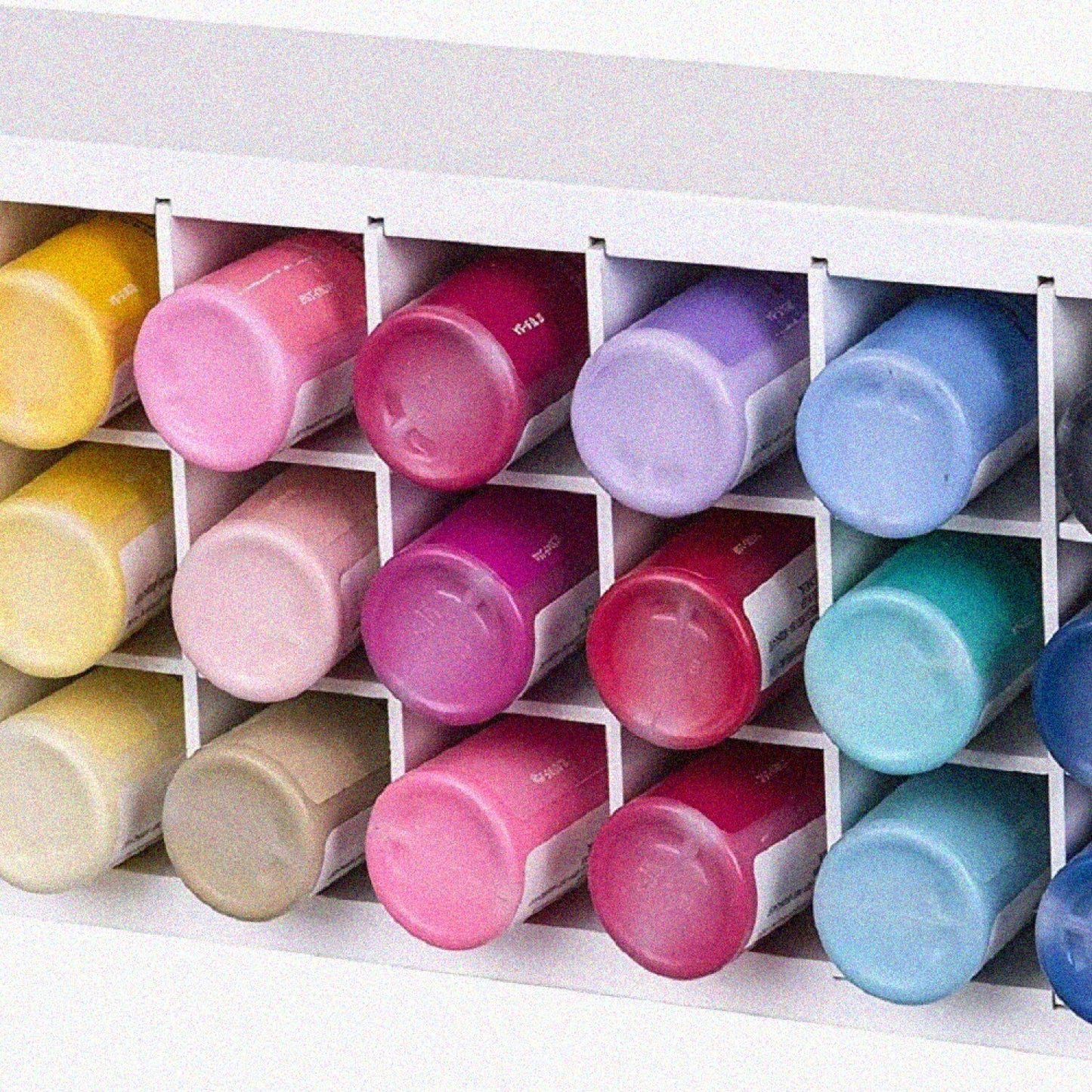 6828AG Paint Storage Tray, 21 Compartments, White