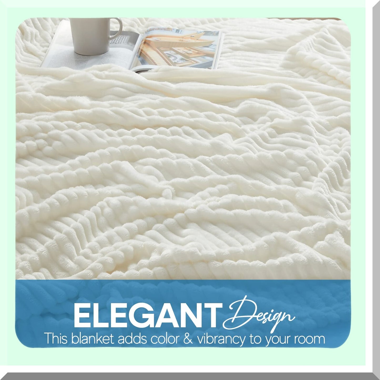 CozyWarm Twin Fleece Blanket - Ultra Soft, Plush & Fuzzy, Perfect for Bed, 66 x 90 Inches
